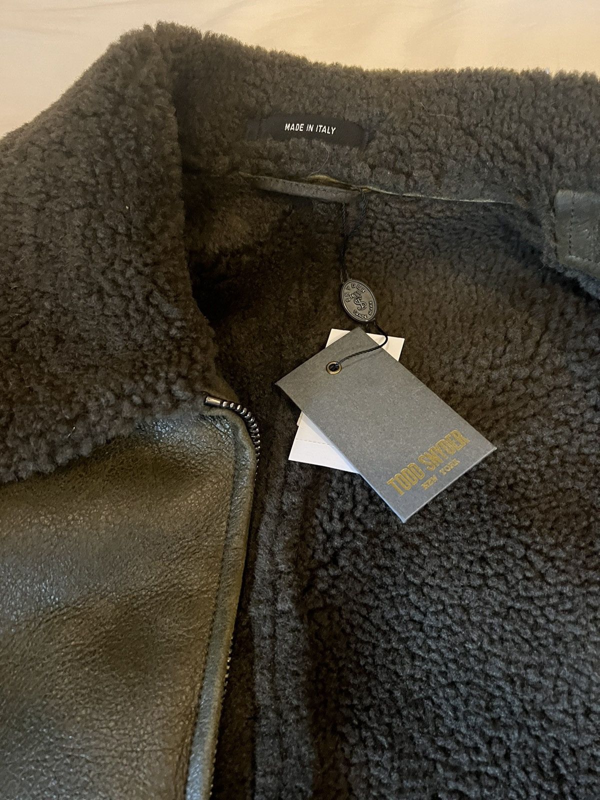 Todd Snyder Olive Shearing Aviator jacket Size US L / EU 52-54 / 3 - 2 Thumbnail