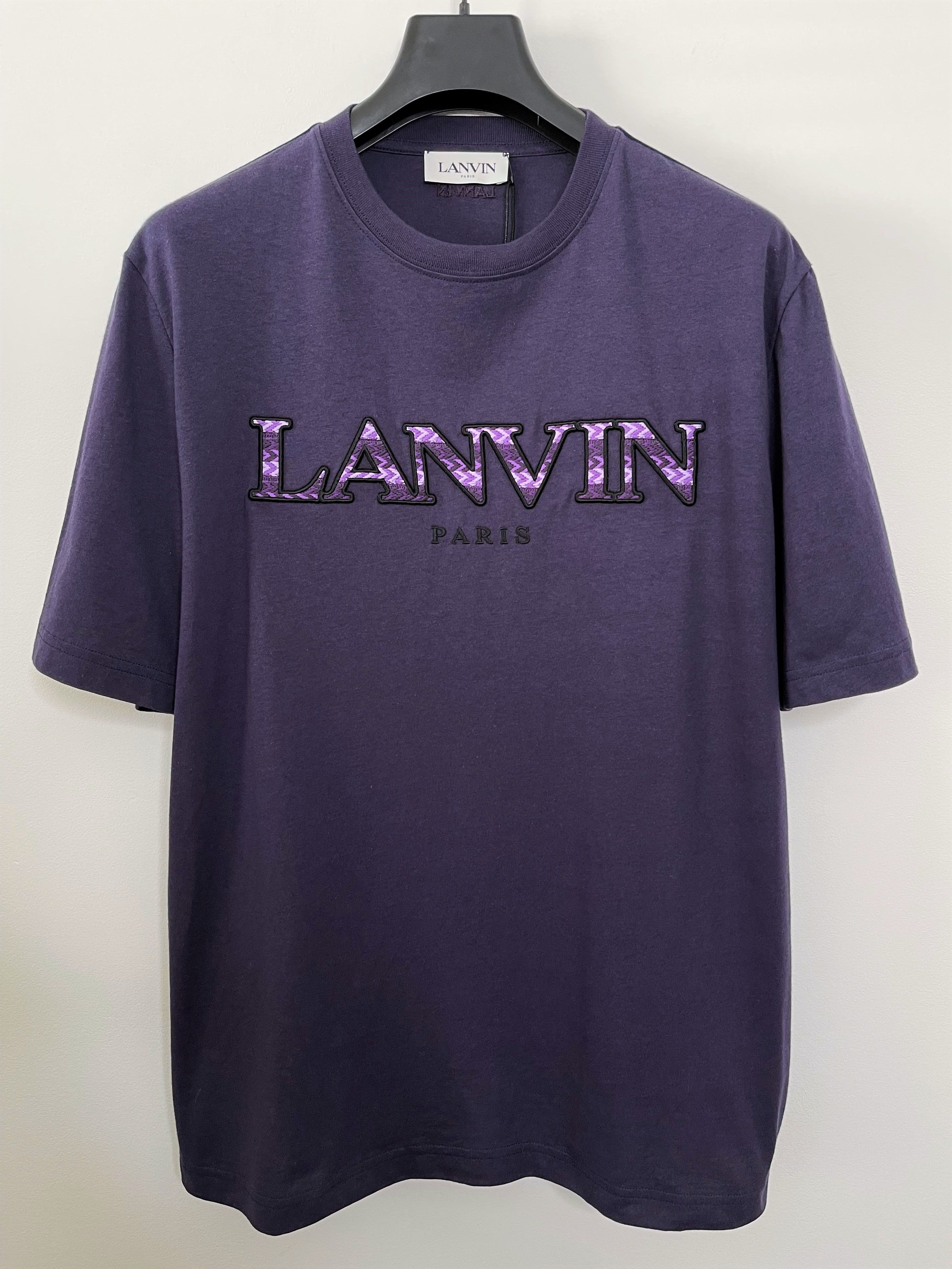 Logo Tribal Embroidered Aged Purple Curb T Shirt SS22