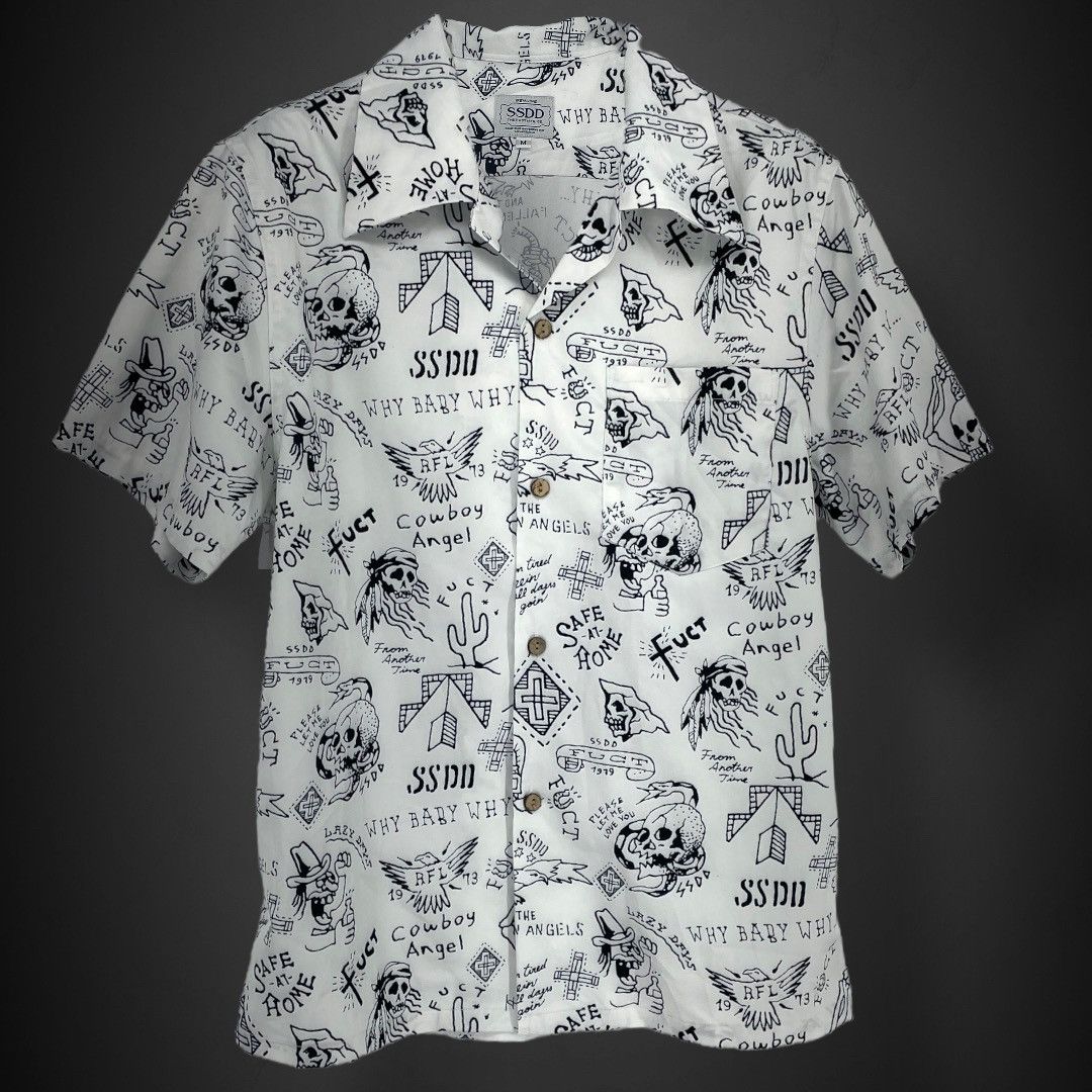 FUCT ‘Same Shit, Different Day’ - Silk - S/S Open Collar Shirt Size US M / EU 48-50 / 2 - 1 Thumbnail