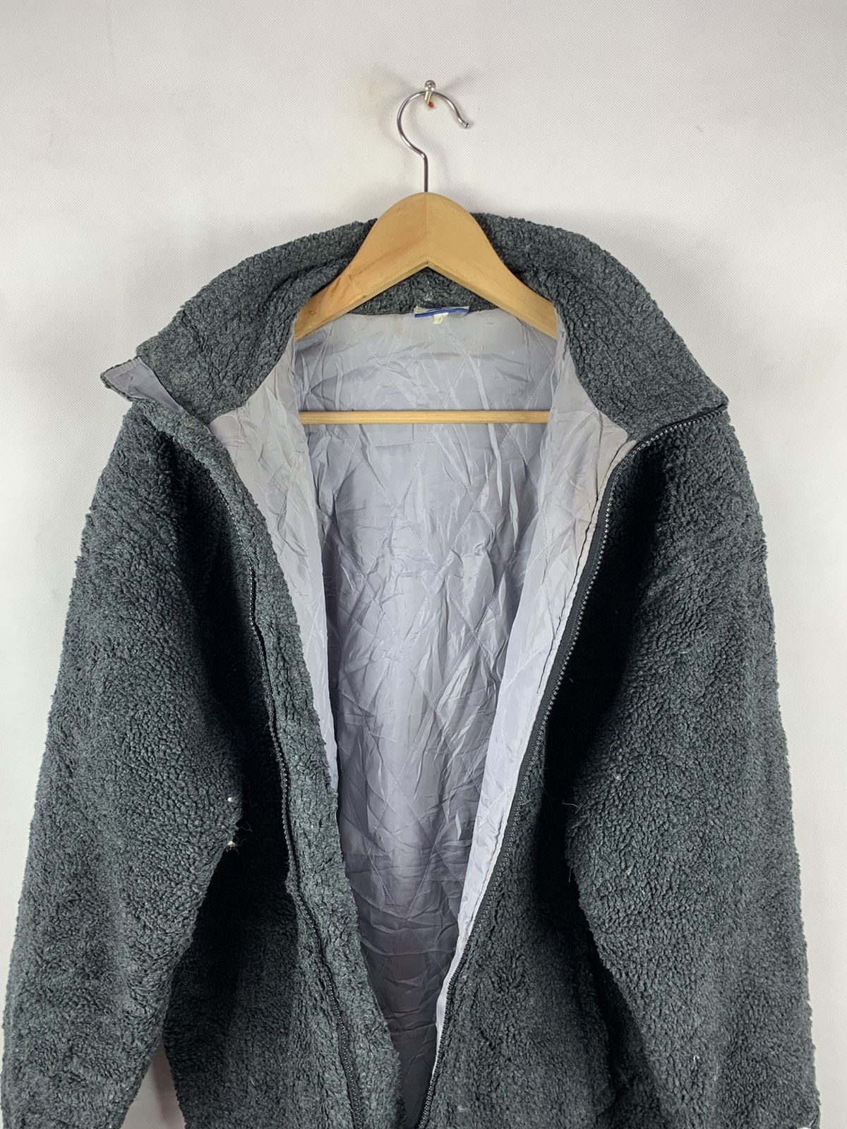 Reebok Vintage Reebok Fleece Wool Zipper Jacket Size US L / EU 52-54 / 3 - 5 Thumbnail