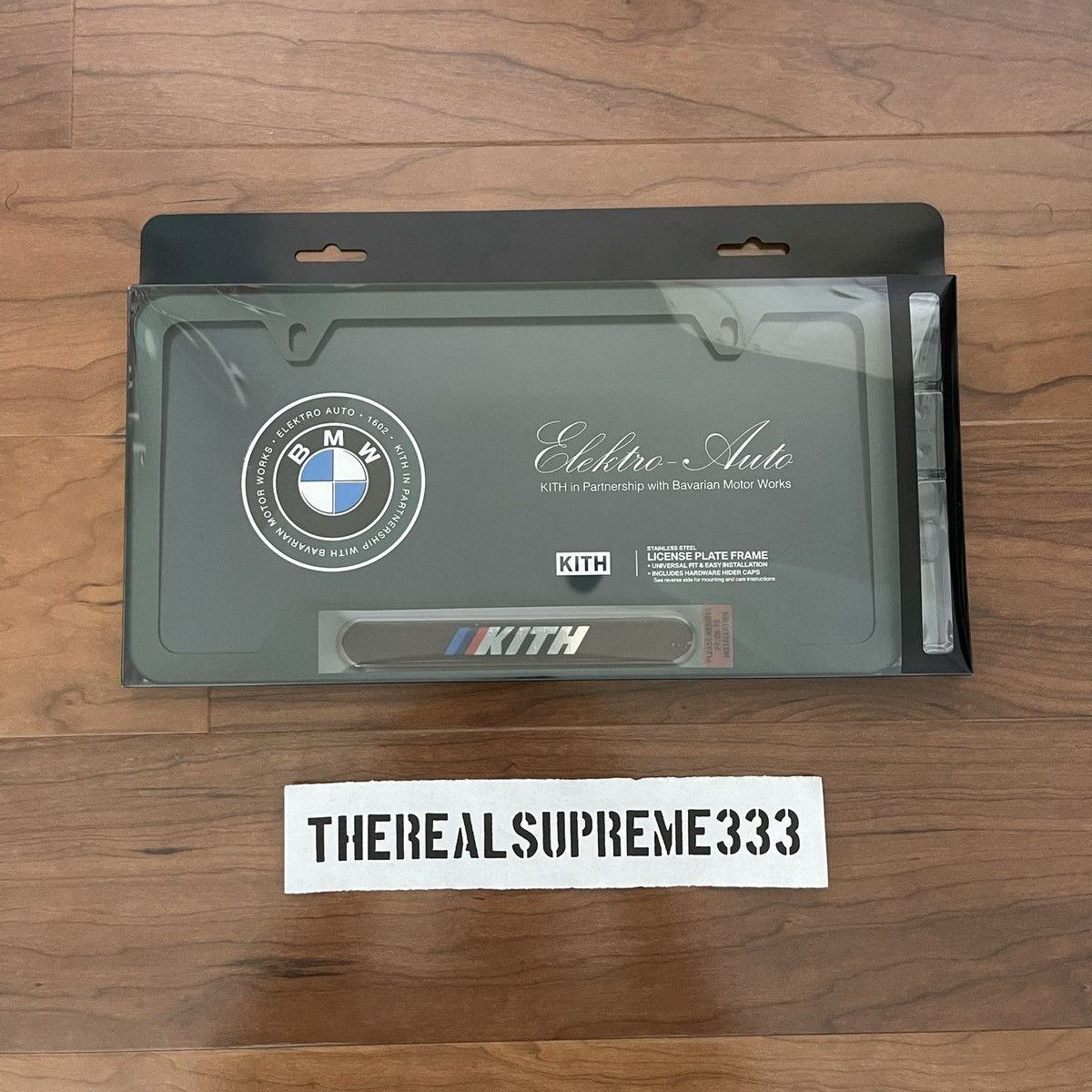 Kith x BMW Car License Plate