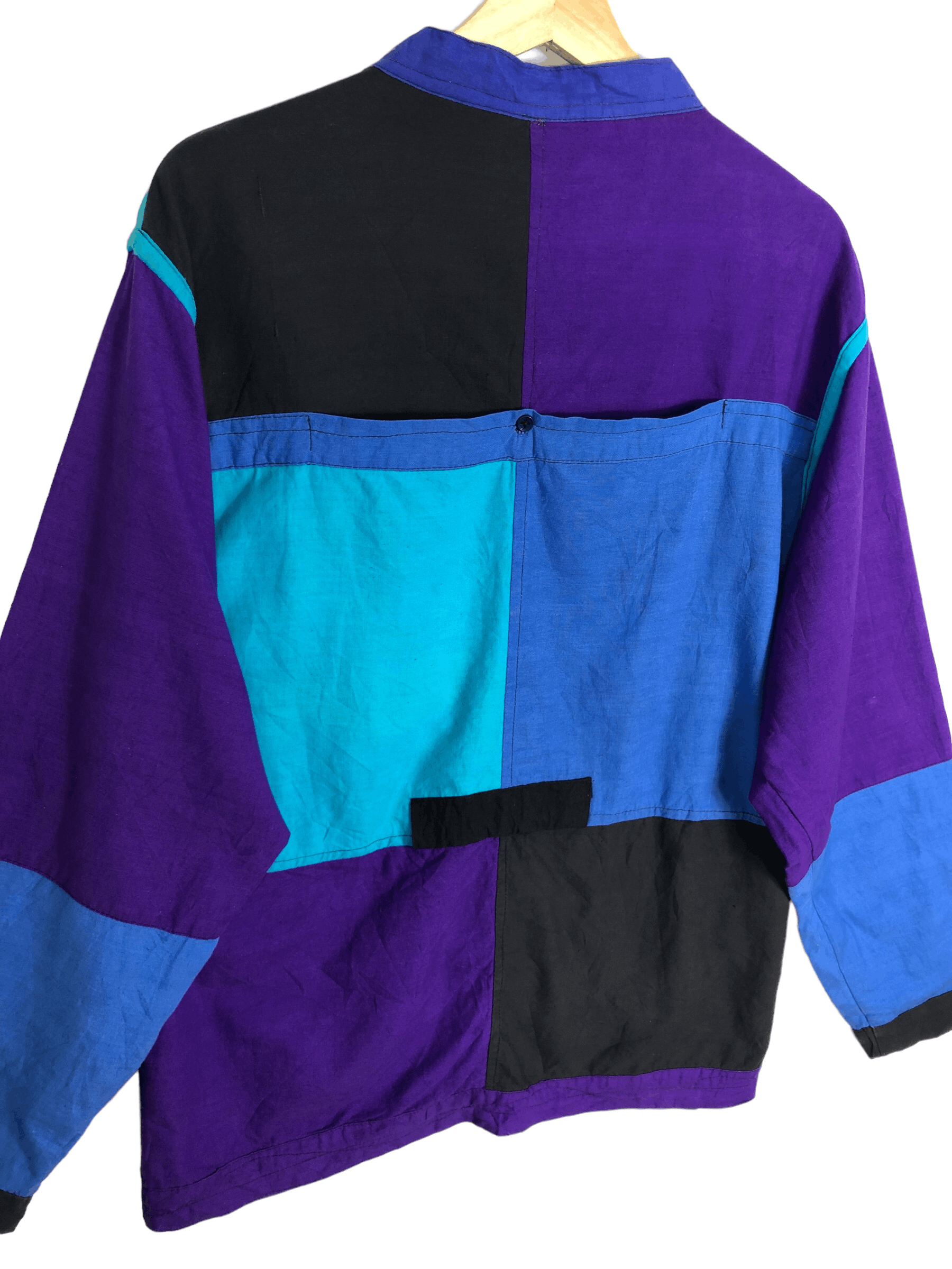 Japanese Brand VINTAGE 80’S COLOURBLOCKS LIGHT JACKET Size US M / EU 48-50 / 2 - 9 Thumbnail