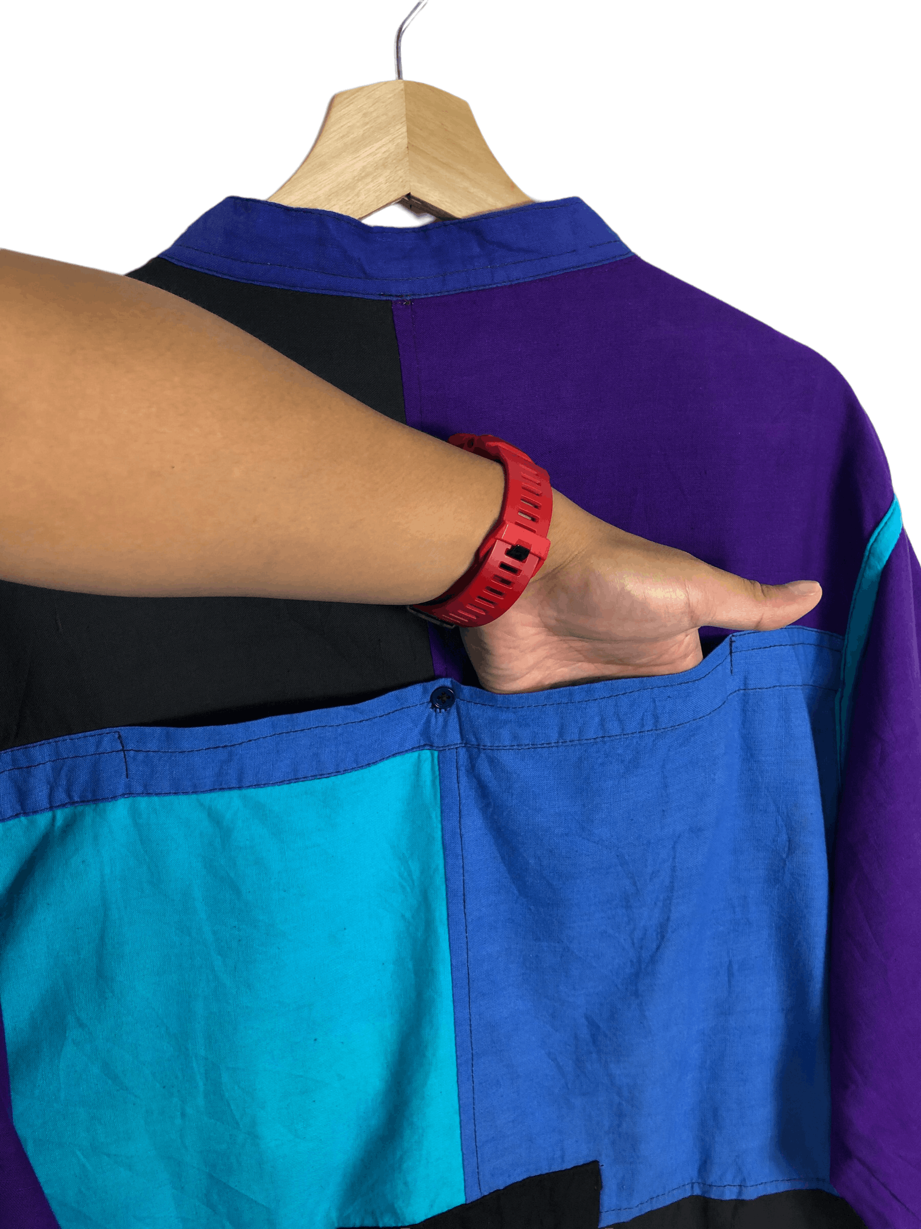 Japanese Brand VINTAGE 80’S COLOURBLOCKS LIGHT JACKET Size US M / EU 48-50 / 2 - 6 Thumbnail