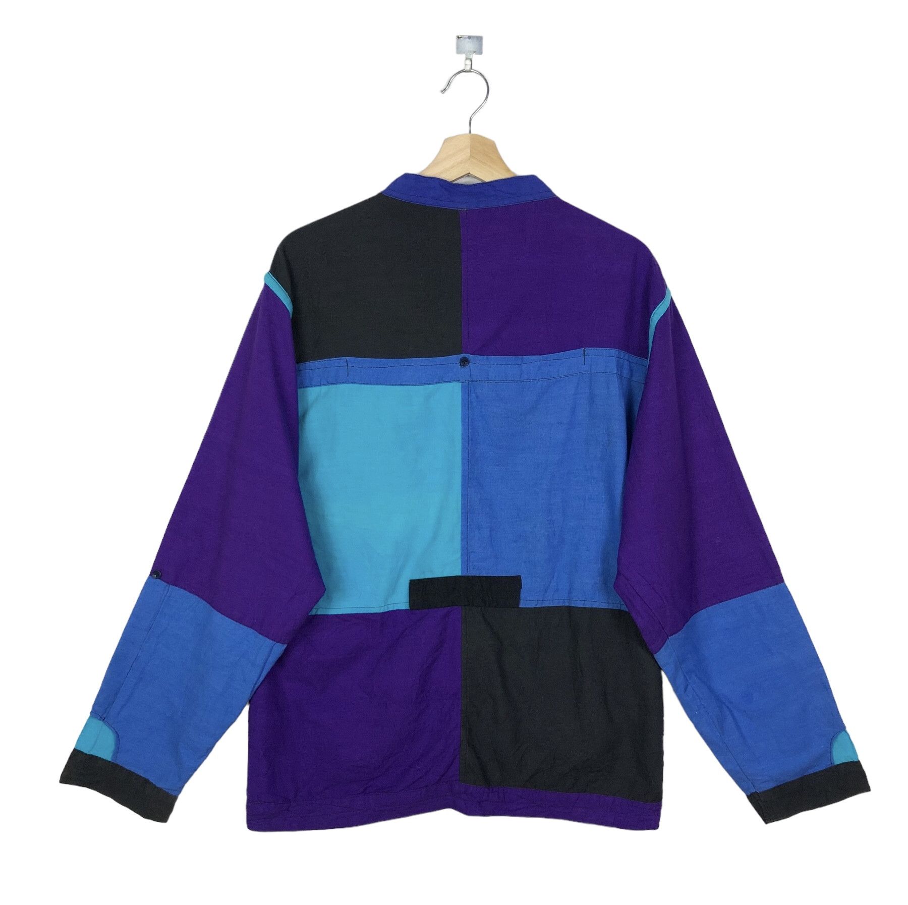 Japanese Brand VINTAGE 80’S COLOURBLOCKS LIGHT JACKET Size US M / EU 48-50 / 2 - 3 Thumbnail