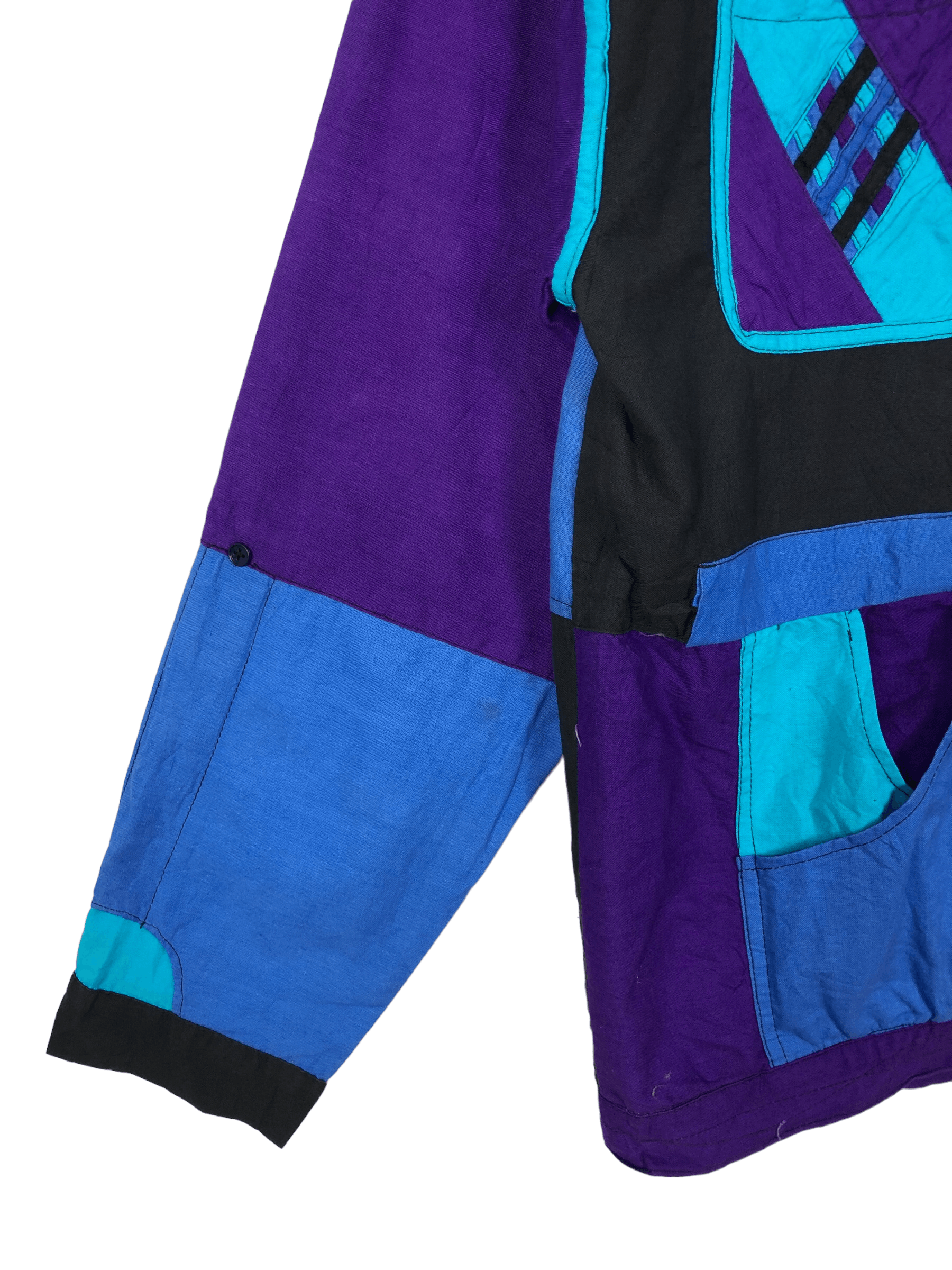Japanese Brand VINTAGE 80’S COLOURBLOCKS LIGHT JACKET Size US M / EU 48-50 / 2 - 5 Thumbnail