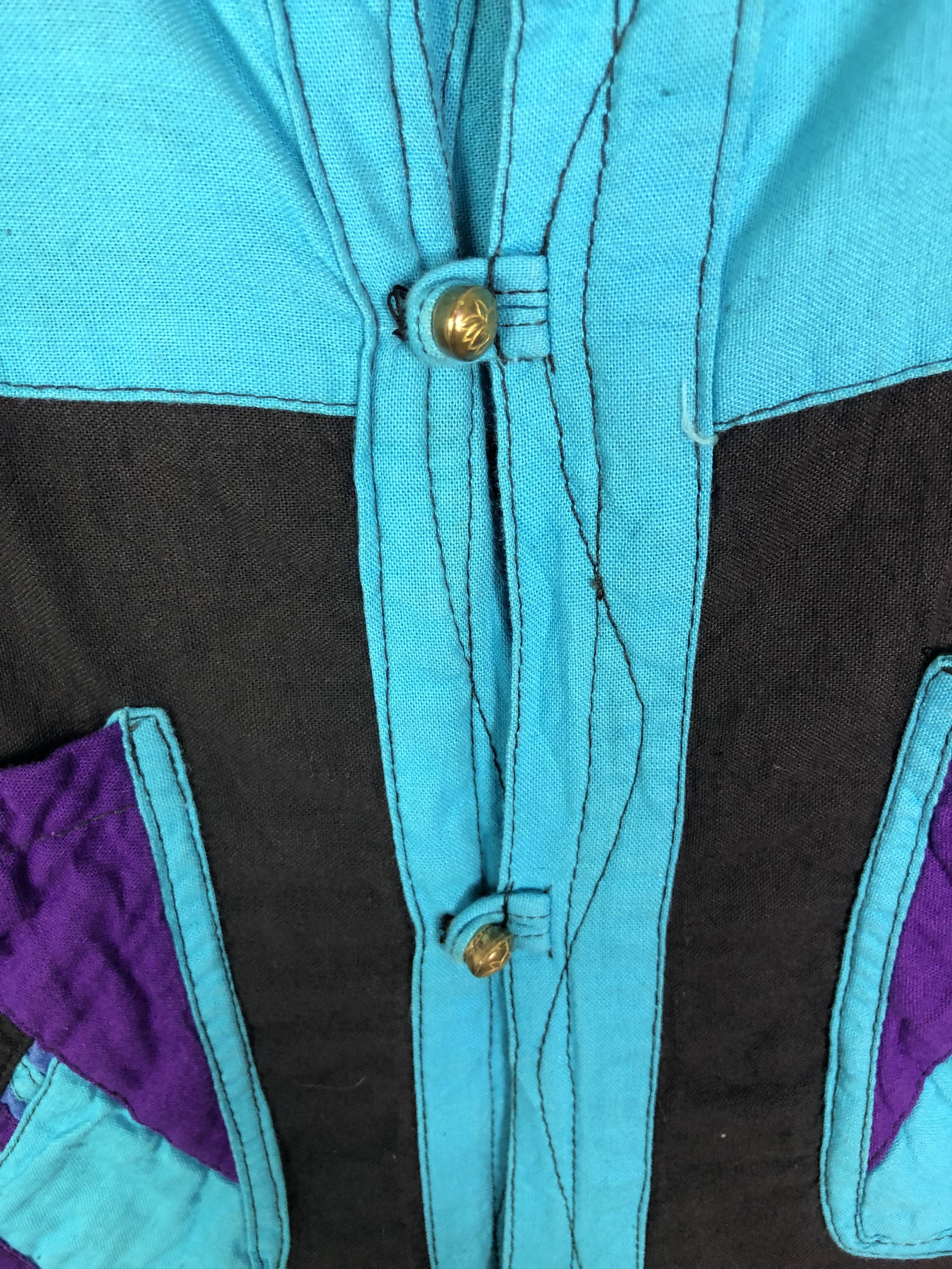 Japanese Brand VINTAGE 80’S COLOURBLOCKS LIGHT JACKET Size US M / EU 48-50 / 2 - 10 Thumbnail