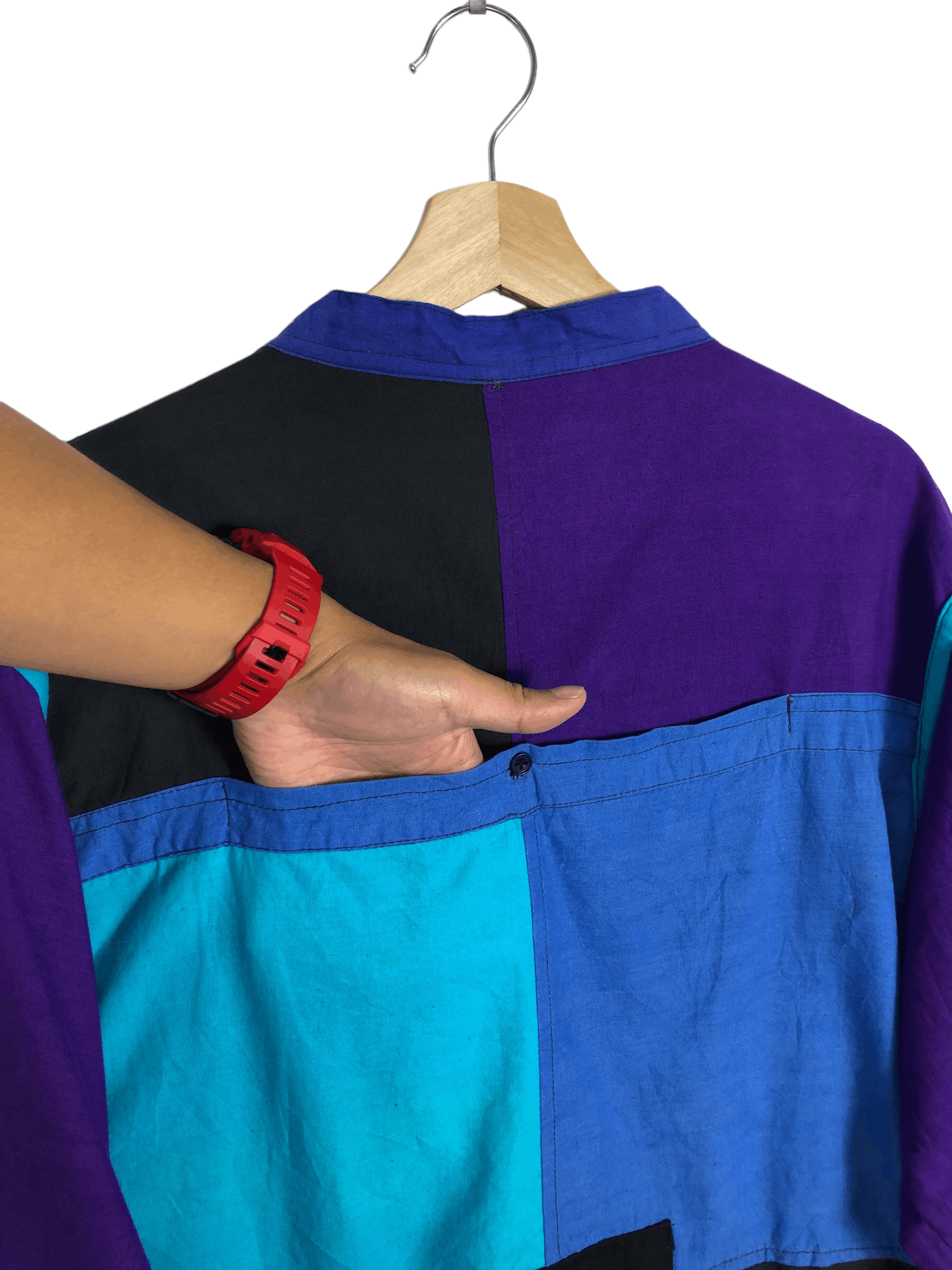 Japanese Brand VINTAGE 80’S COLOURBLOCKS LIGHT JACKET Size US M / EU 48-50 / 2 - 7 Thumbnail