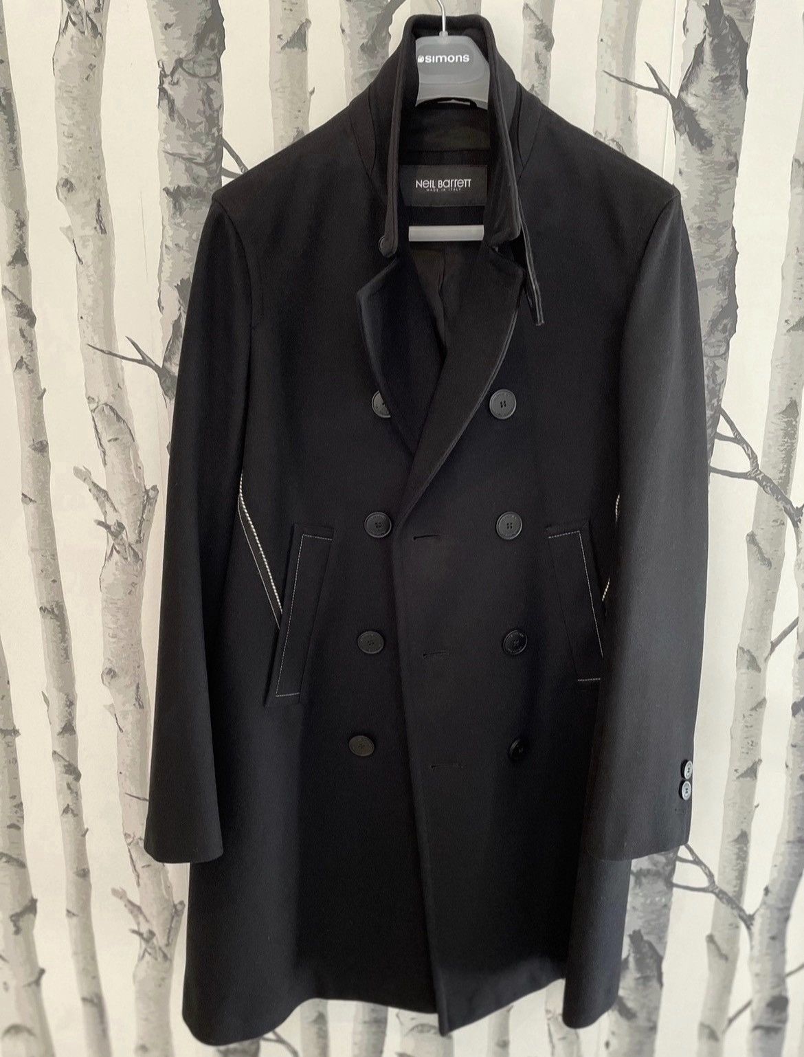 Neil Barrett Double-Breasted Wool Coat Size US M / EU 48-50 / 2 - 5 Thumbnail