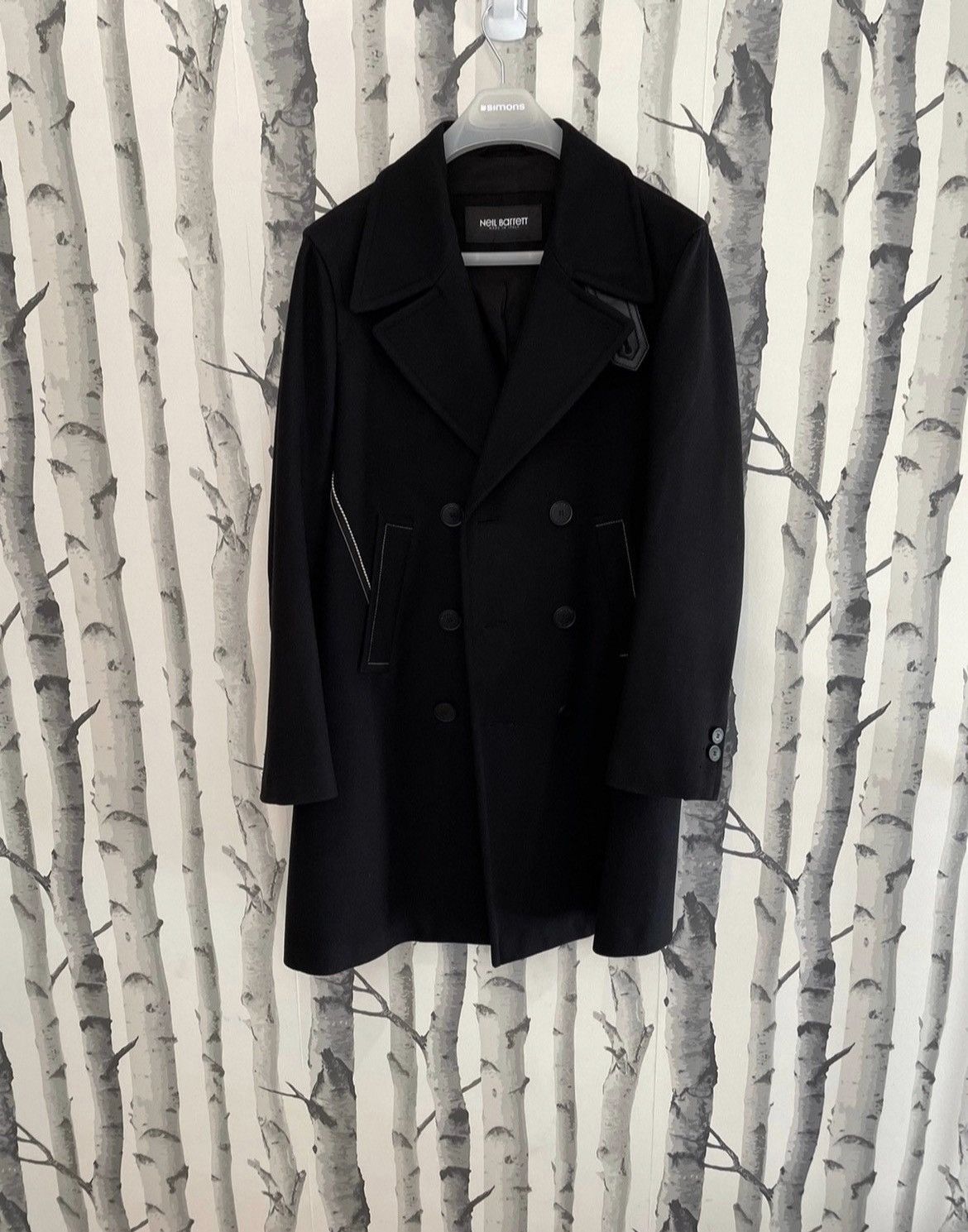 Neil Barrett Double-Breasted Wool Coat Size US M / EU 48-50 / 2 - 2 Thumbnail