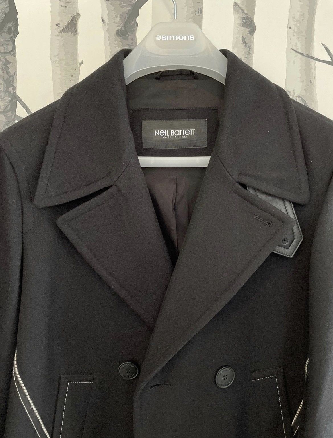 Neil Barrett Double-Breasted Wool Coat Size US M / EU 48-50 / 2 - 3 Thumbnail