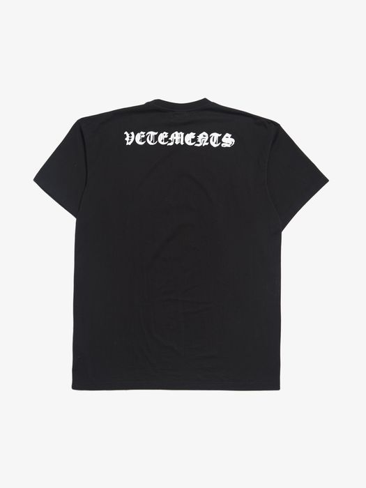 Vetements Black Logo Printed T-Shirt | Grailed