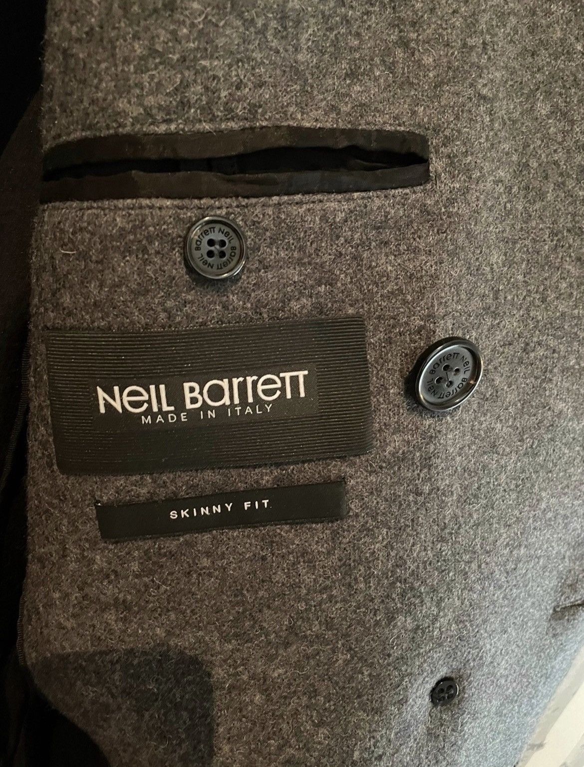 Neil Barrett Double-Breasted Wool Coat Size US L / EU 52-54 / 3 - 6 Thumbnail