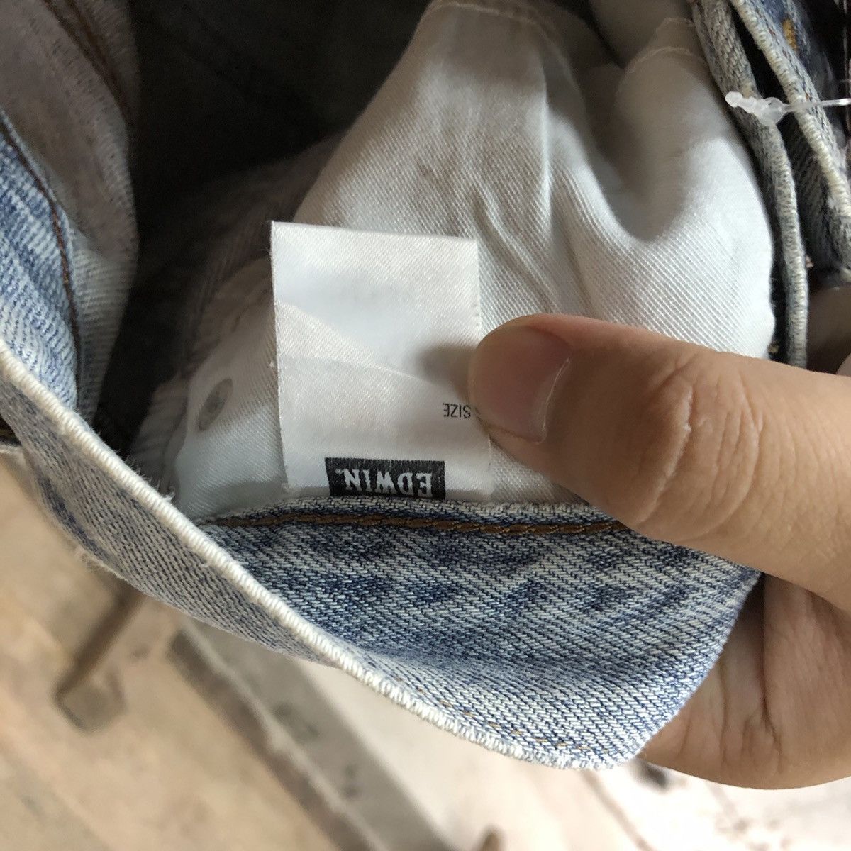 Edwin Edwin Blue Distressed Denim Pants #5130 Size US 29 - 15 Thumbnail