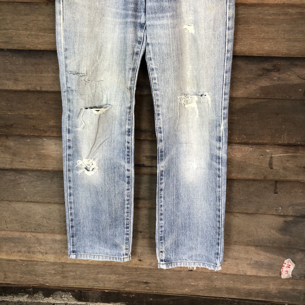 Edwin Edwin Blue Distressed Denim Pants #5130 Size US 29 - 3 Thumbnail