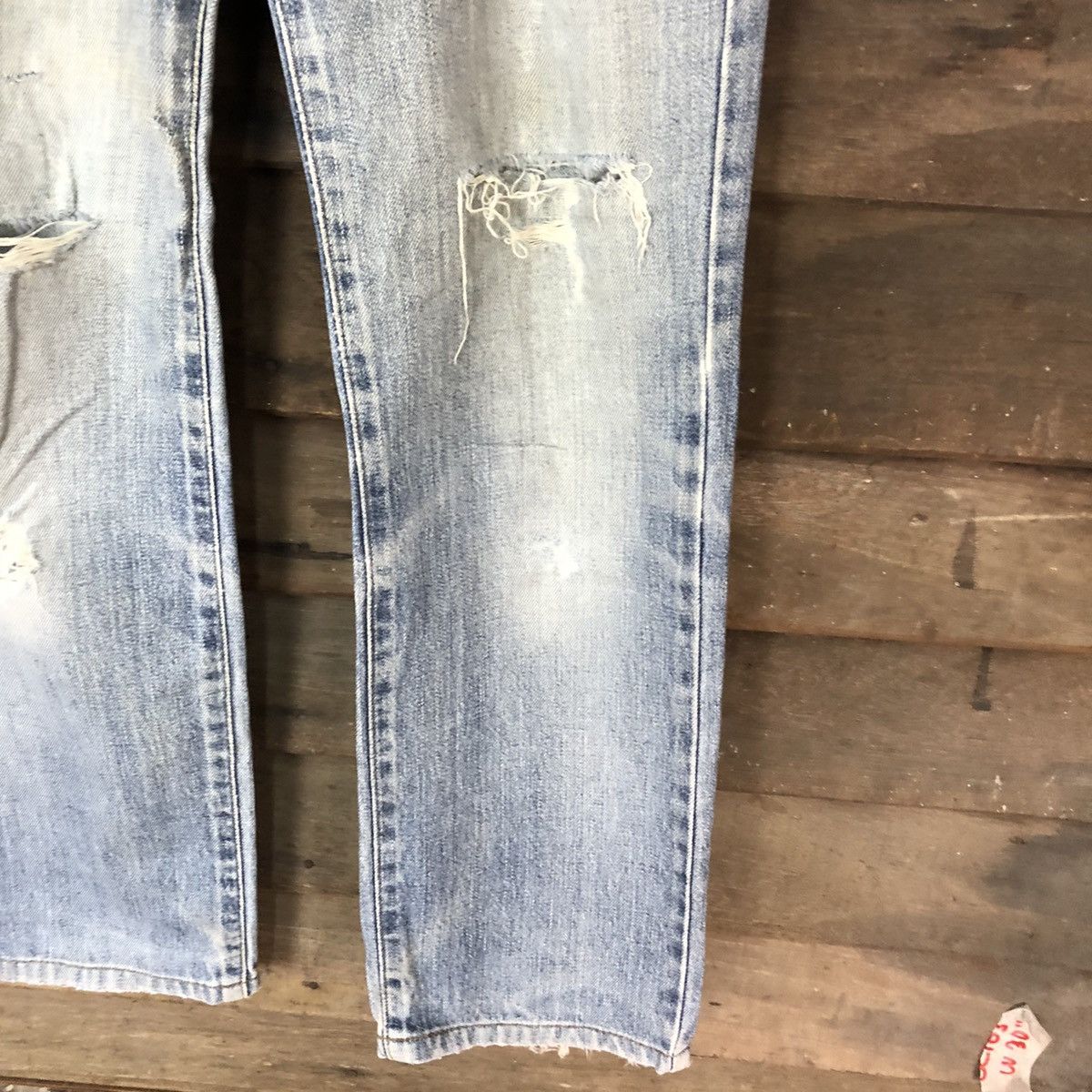 Edwin Edwin Blue Distressed Denim Pants #5130 Size US 29 - 7 Thumbnail
