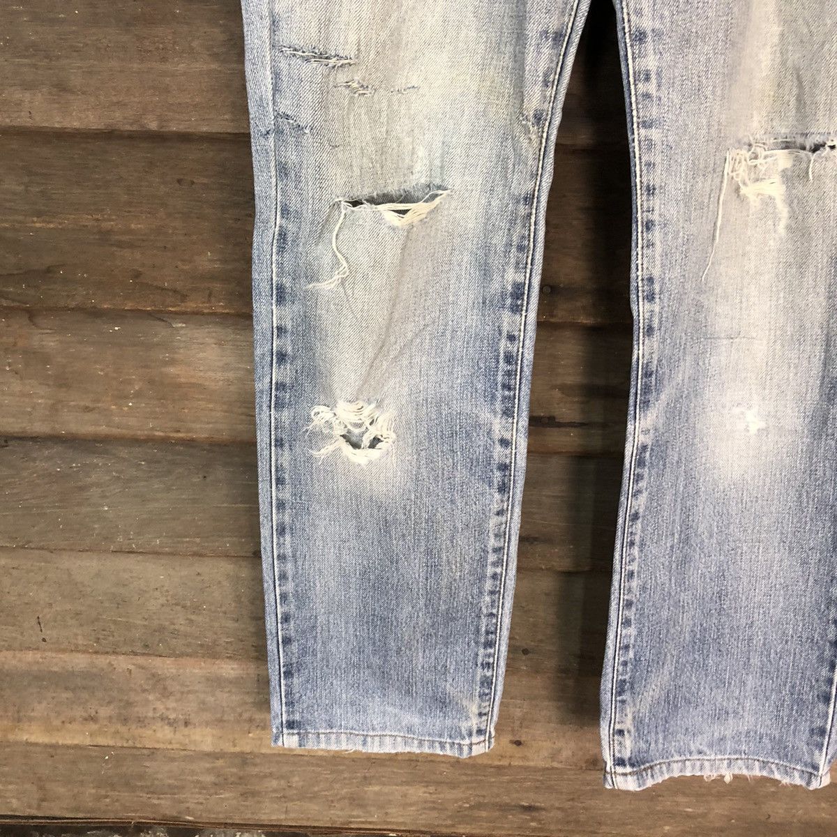 Edwin Edwin Blue Distressed Denim Pants #5130 Size US 29 - 6 Thumbnail