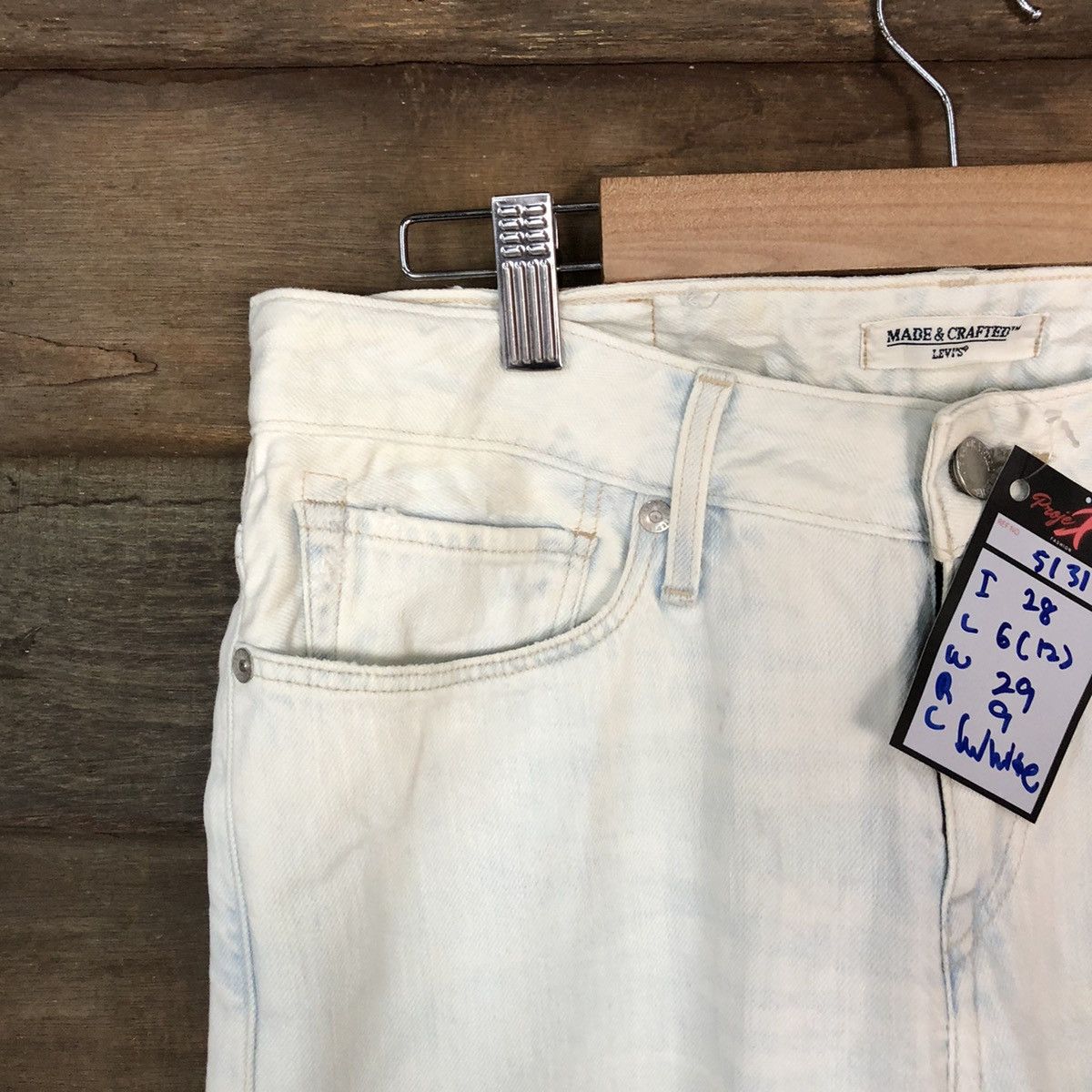 Levi's Levis white faded vintage Distressed Denim Pants #5131 Size US 30 / EU 46 - 4 Thumbnail