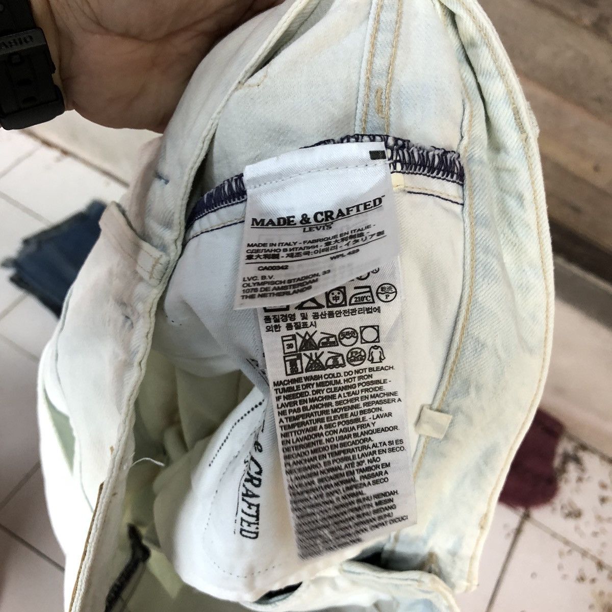 Levi's Levis white faded vintage Distressed Denim Pants #5131 Size US 30 / EU 46 - 18 Thumbnail