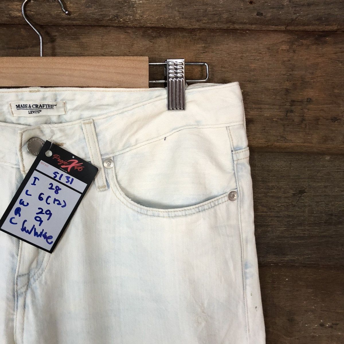 Levi's Levis white faded vintage Distressed Denim Pants #5131 Size US 30 / EU 46 - 5 Thumbnail