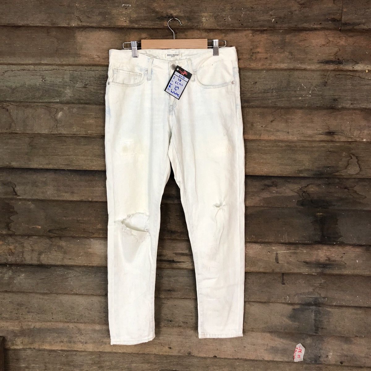 Levis white faded vintage Distressed Denim Pants #5131