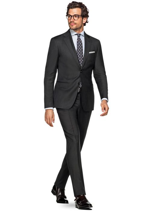 Suitsupply Charcoal Napoli Super 120s 42R Size 42R - 1 Preview