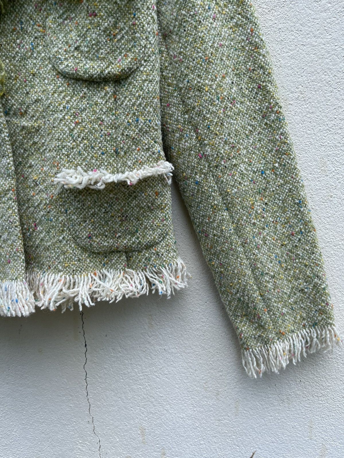Vintage Vintage Anna Bassani Italian Wool Tweed Jacket Size S / US 4 / IT 40 - 4 Thumbnail