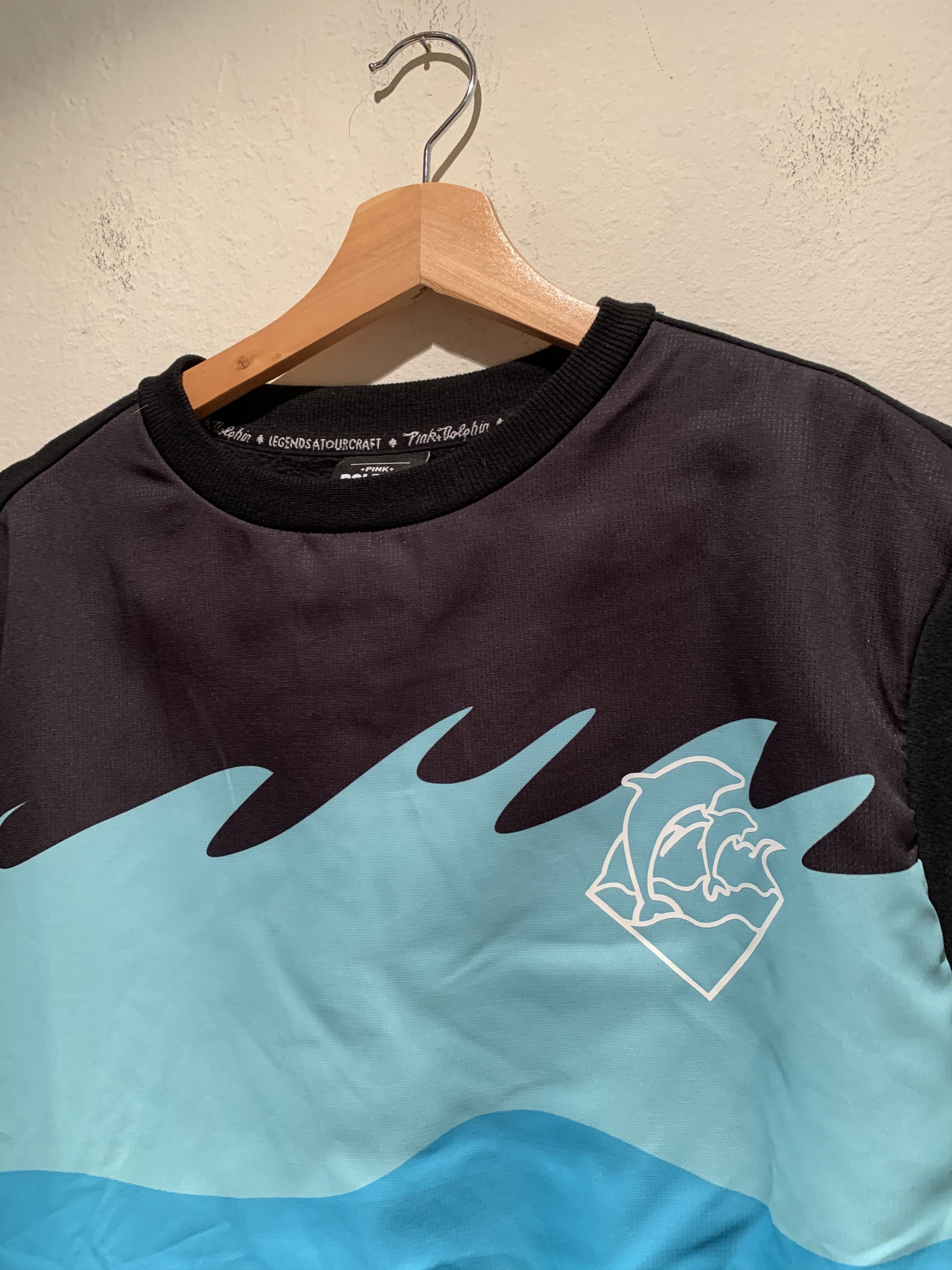 Designer × Pink Dolphin *RARE* Pink Dolphin Tech MultiMedia Gradient Wave Sweatshirt Size US L / EU 52-54 / 3 - 2 Thumbnail