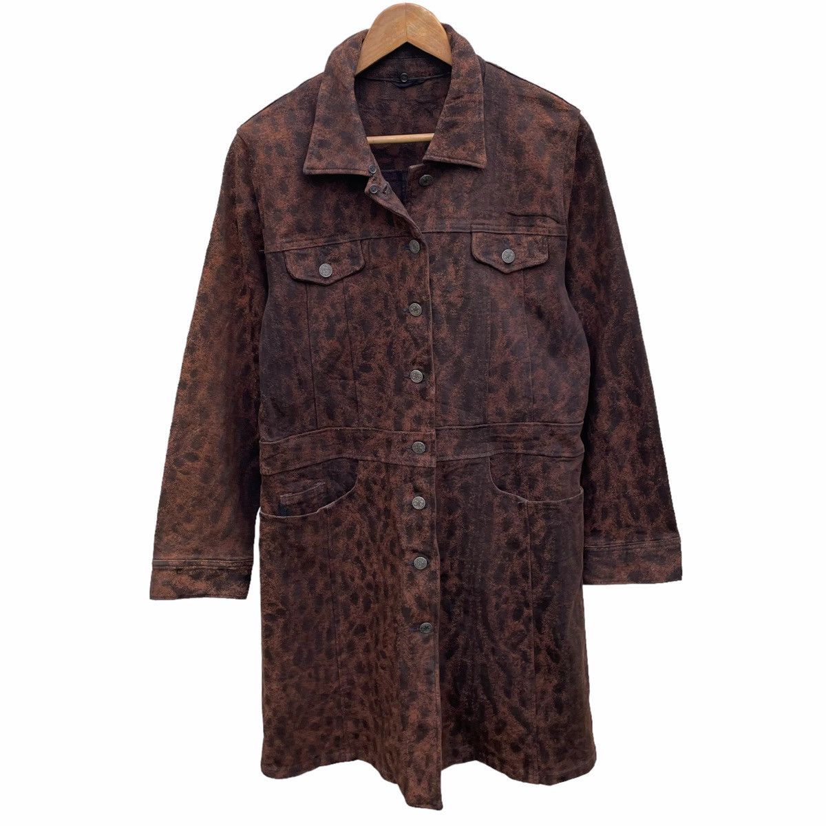 Japanese Brand × Seditionaries × Vintage 💥 LEOPARD CHAMOIS V RUSTY BROWN DENIM JACKET Size US S / EU 44-46 / 1 - 1 Thumbnail
