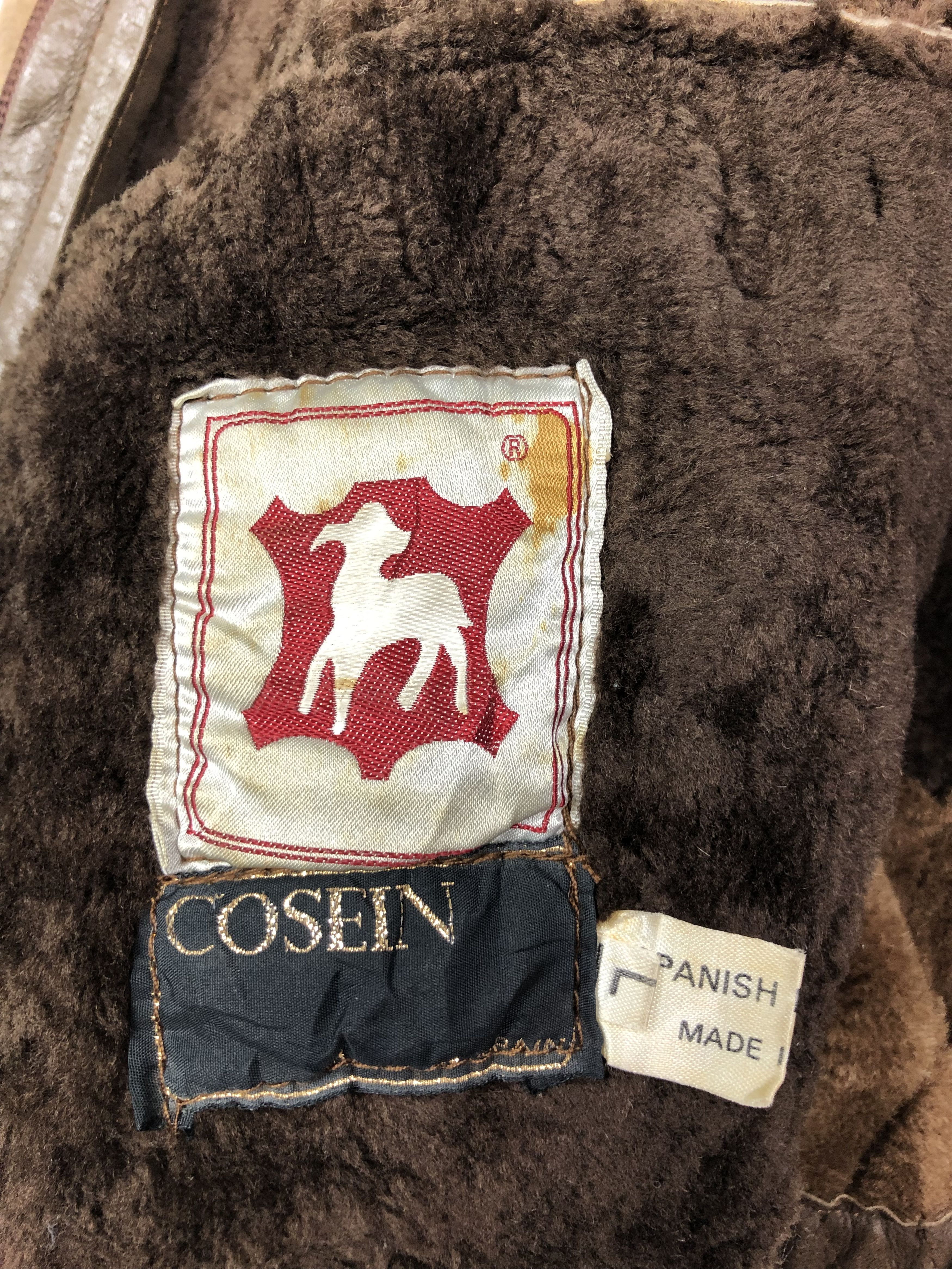 Vintage 80’S COSEIN SPANISH LAMBSKIN PATCHWORK SHEARLING SPAIN MADE Size US M / EU 48-50 / 2 - 18 Thumbnail