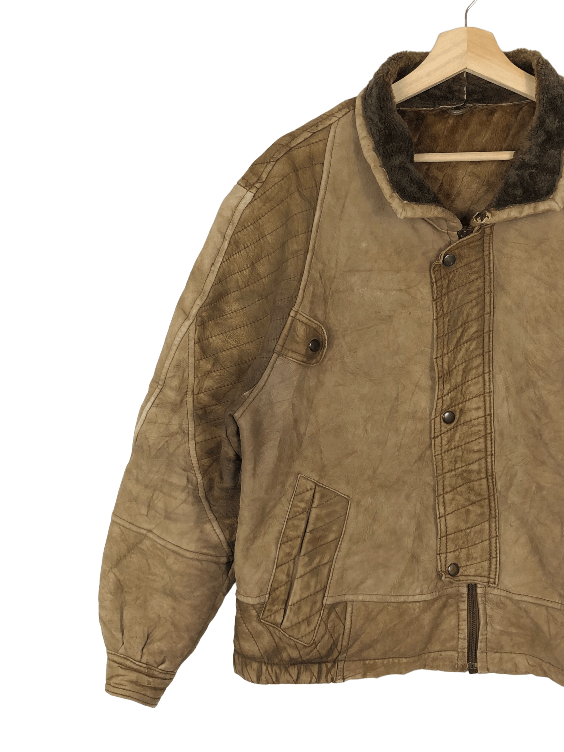 Vintage 80’S COSEIN SPANISH LAMBSKIN PATCHWORK SHEARLING SPAIN MADE Size US M / EU 48-50 / 2 - 5 Thumbnail