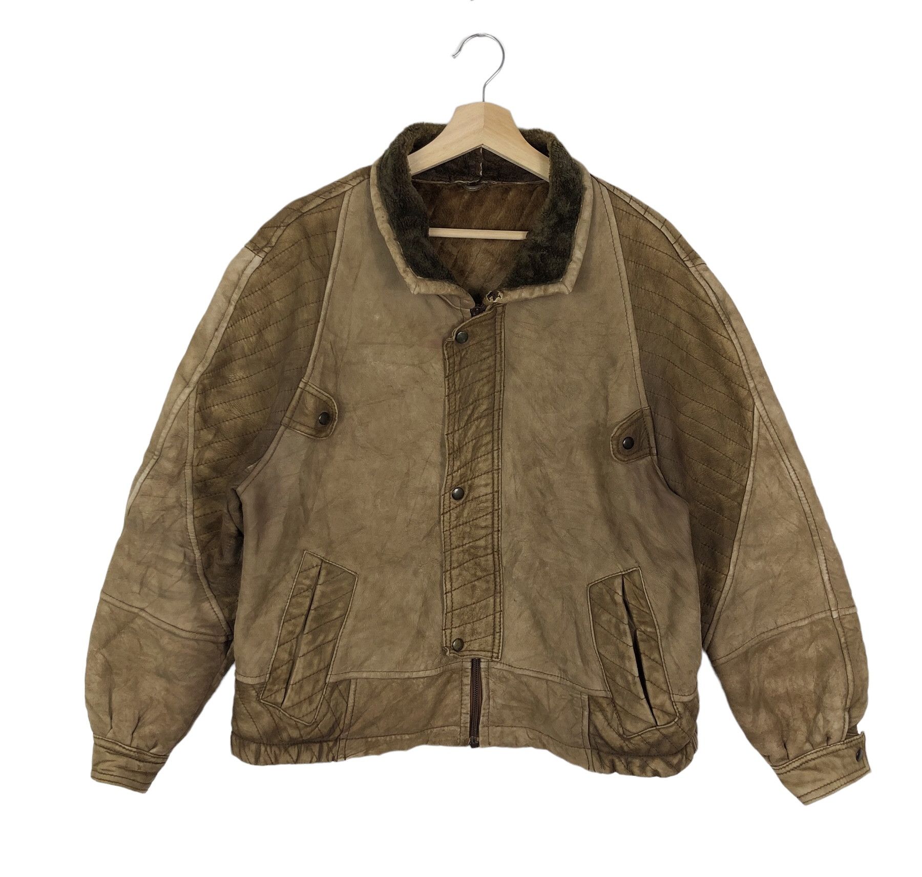 Vintage 80’S COSEIN SPANISH LAMBSKIN PATCHWORK SHEARLING SPAIN MADE Size US M / EU 48-50 / 2 - 1 Thumbnail