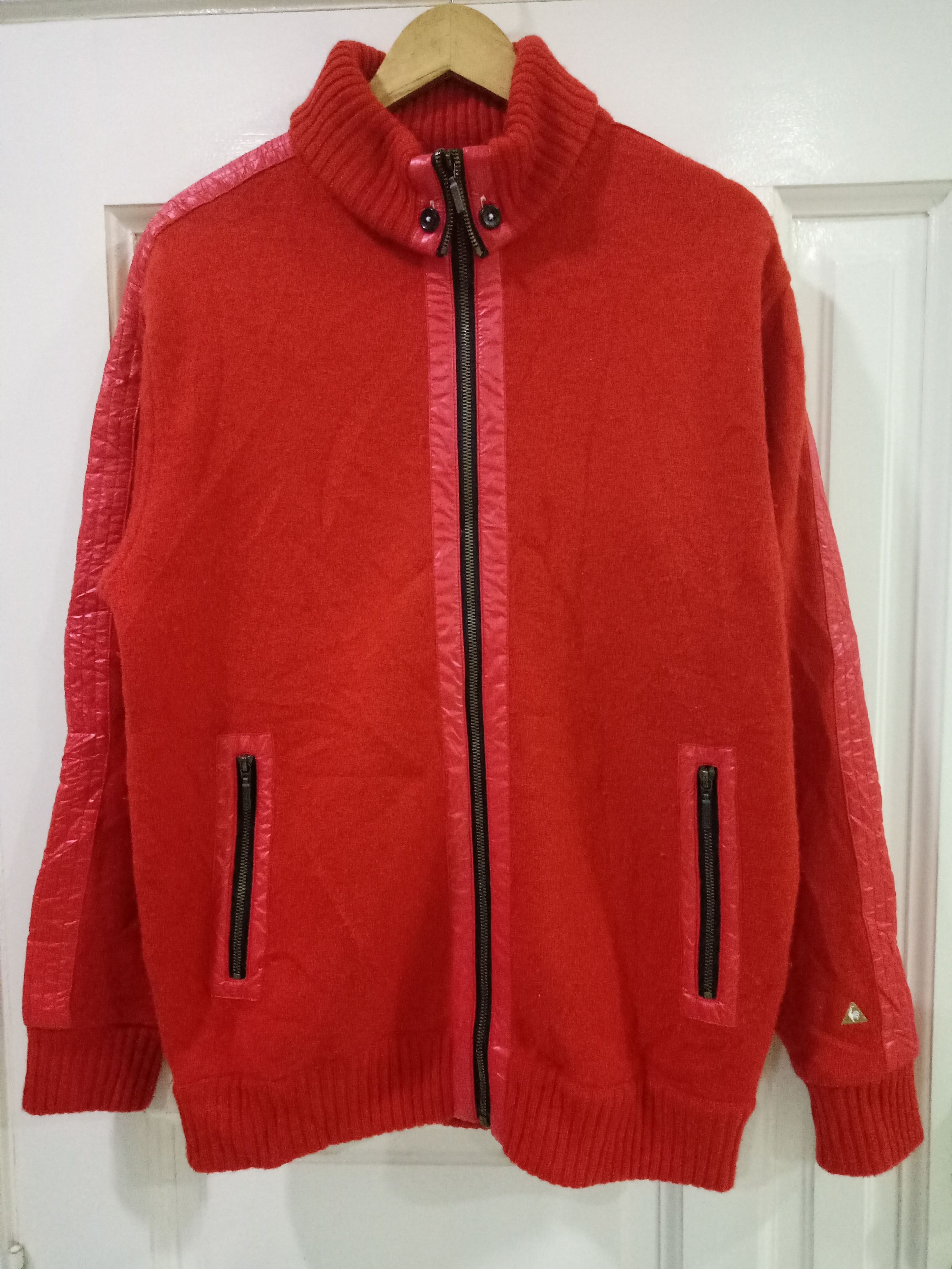 Le Coq Sportif × Vintage Le Coq Sportif Wool Streetwear Jacket Size US L / EU 52-54 / 3 - 1 Thumbnail