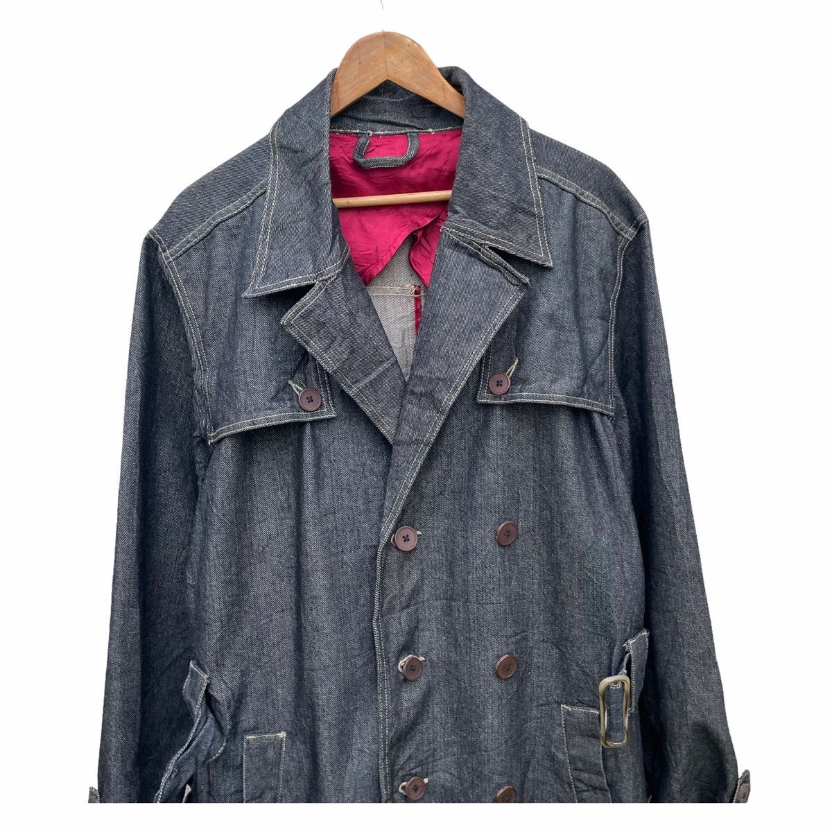 Sean John × Vintage 💥 SEAN JOHN TRENCH JEAN JACKET Size US L / EU 52-54 / 3 - 4 Thumbnail