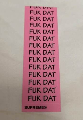 Supreme FW22 FUK DAT STICKER BOGO BOX LOGO 2022 PALACE TRI FERG | Grailed