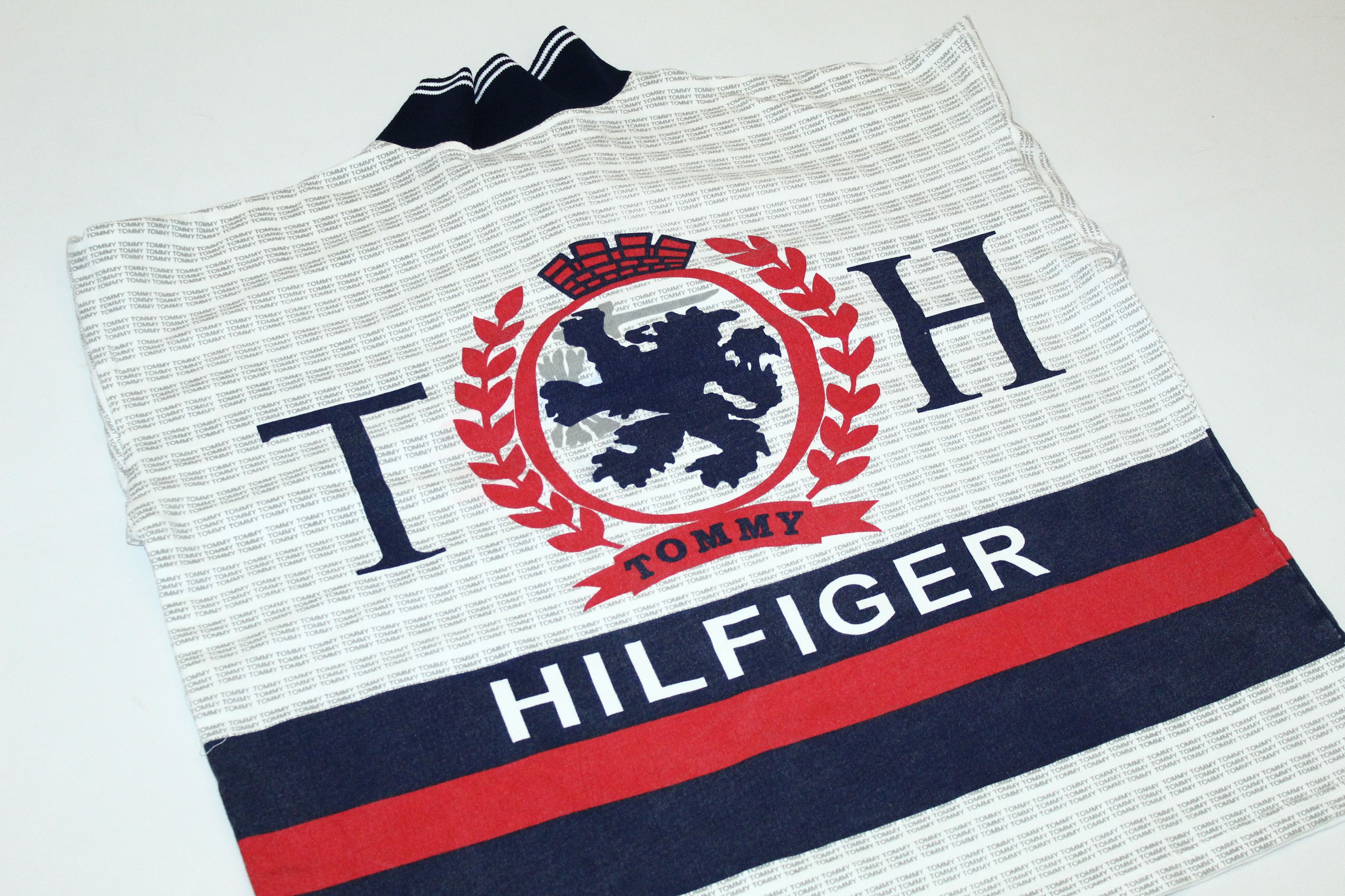 Tommy Hilfiger OG💥Tommy Hilfiger Big Logo All Over Printed Baggy Polo Size US L / EU 52-54 / 3 - 7 Thumbnail