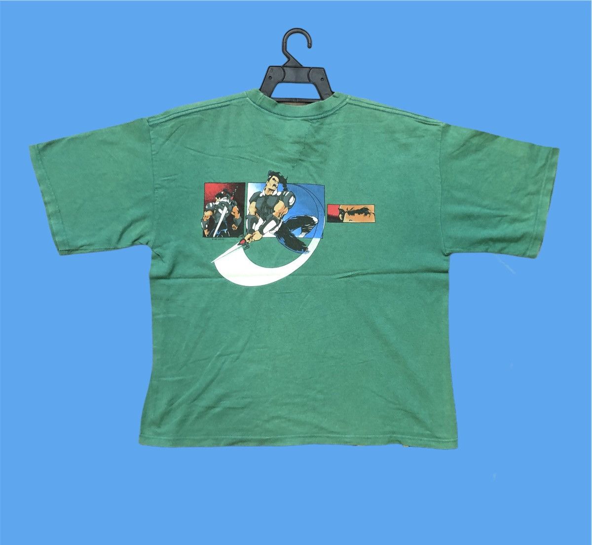 Vintage 90s Future Warriors T Shirt M Size Cropped Style