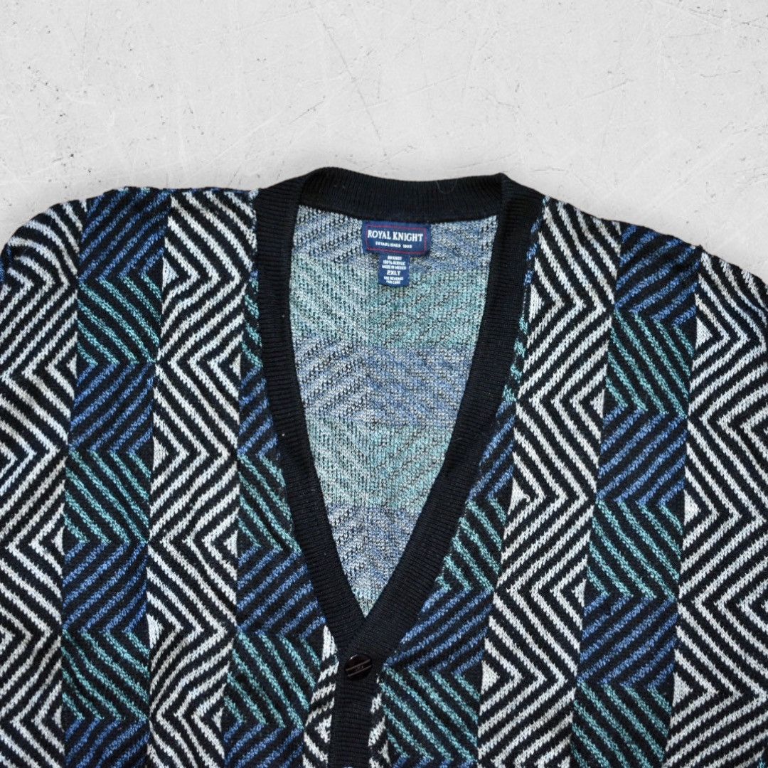 Vintage Vintage 90s Cardigan Sweater (XXLT) Size US XXL / EU 58 / 5 - 2 Thumbnail