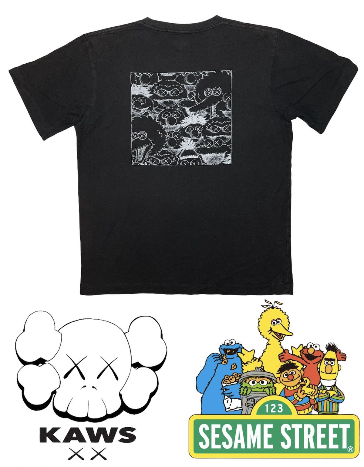 Kaws × Vintage Vintage Kaws Sesame Street Uniqlo shirt full print off desi Size US M / EU 48-50 / 2 - 3 Thumbnail