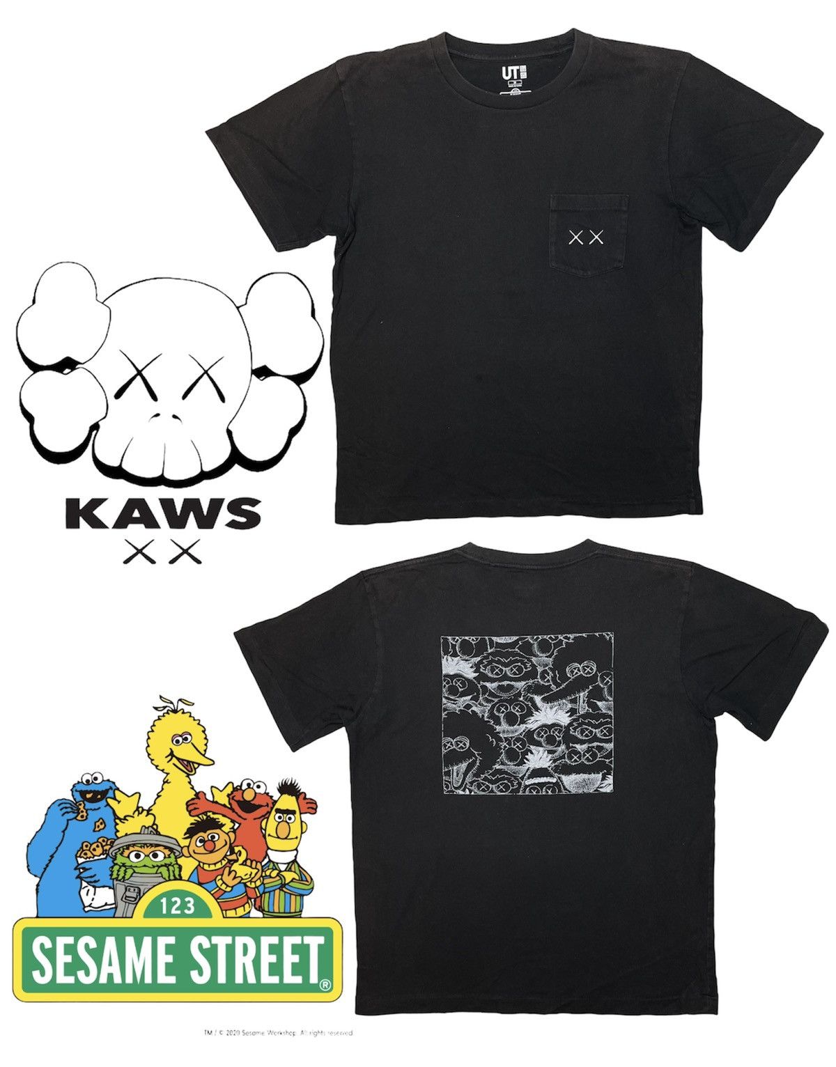 Kaws × Vintage Vintage Kaws Sesame Street Uniqlo shirt full print off desi Size US M / EU 48-50 / 2 - 1 Thumbnail