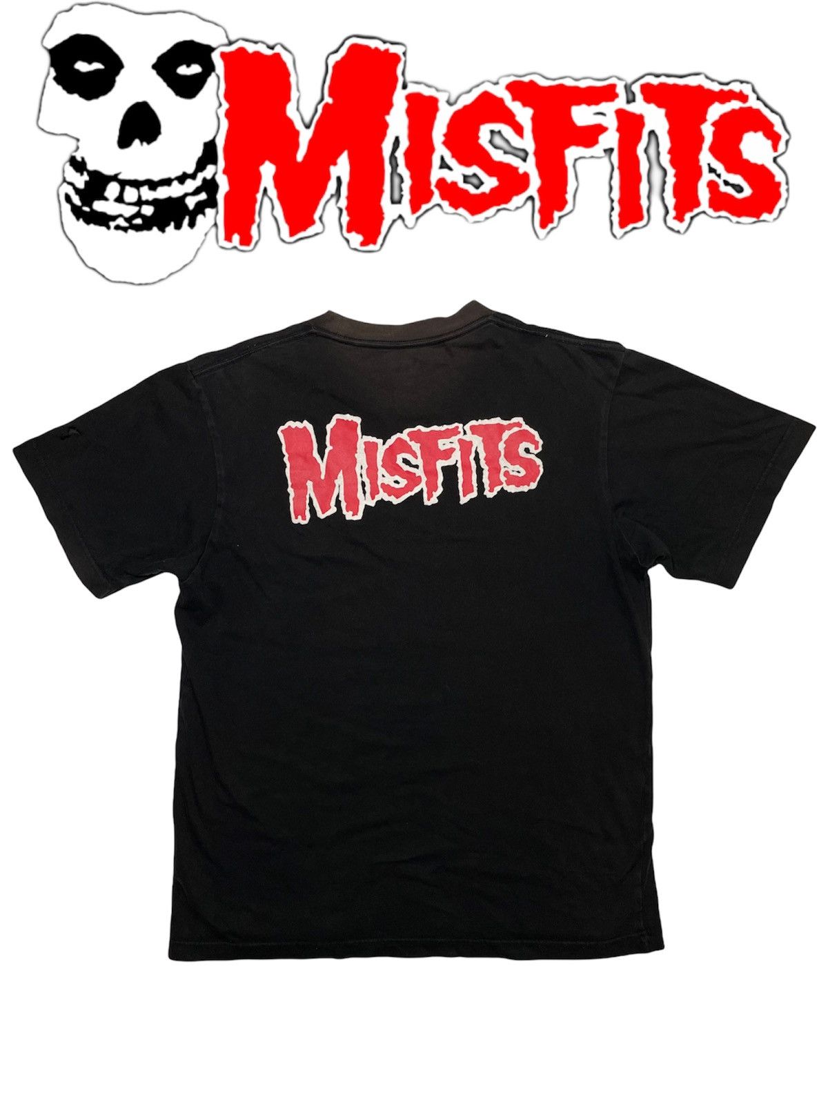 Band Tees × Misfits × Vintage Vintage Misfits Rock Band Tee Uniqlo sun faded distress Size US L / EU 52-54 / 3 - 2 Thumbnail