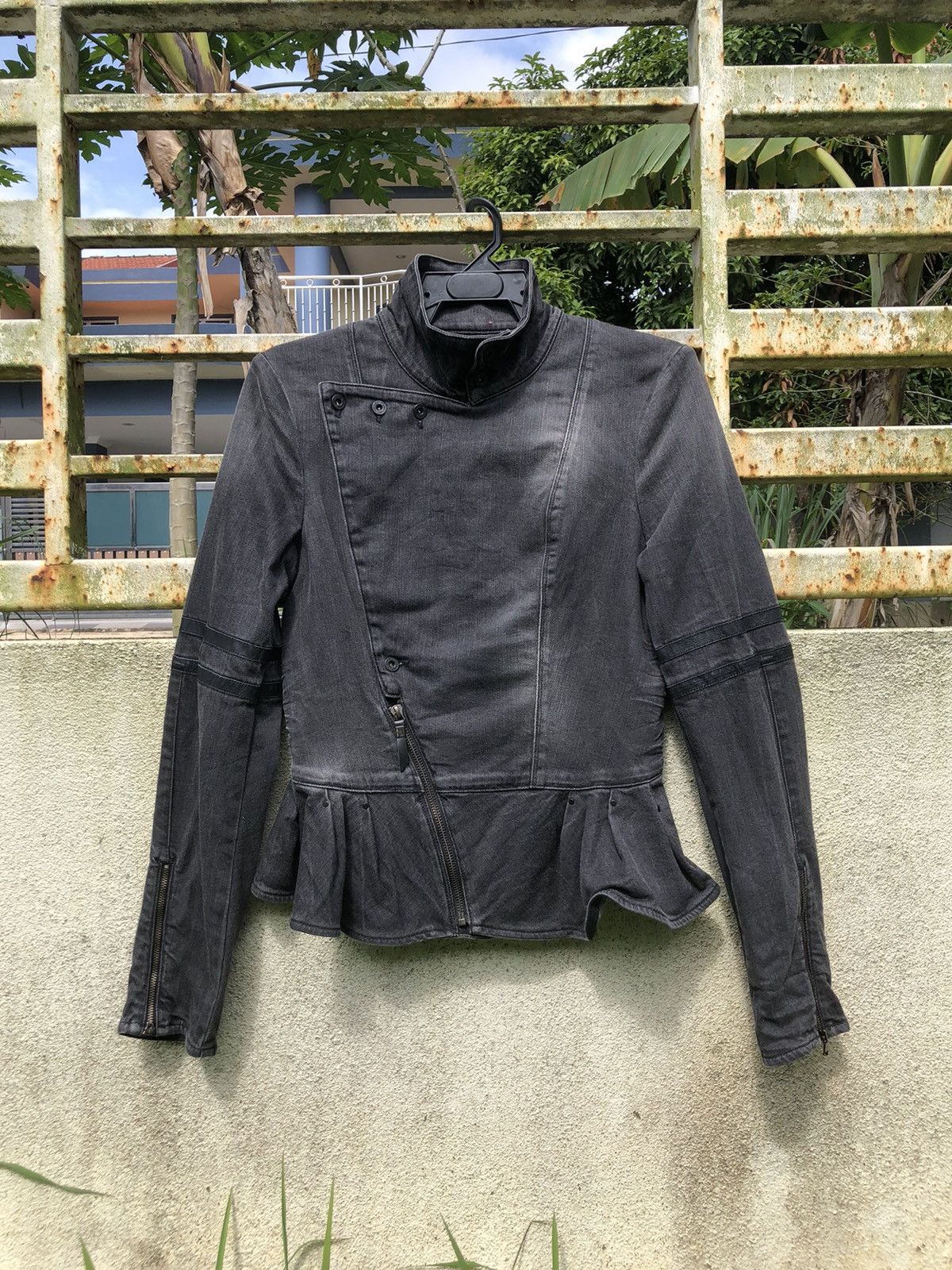 Diesel Diesel women size S denim biker jacket Size S / US 4 / IT 40 - 1 Thumbnail