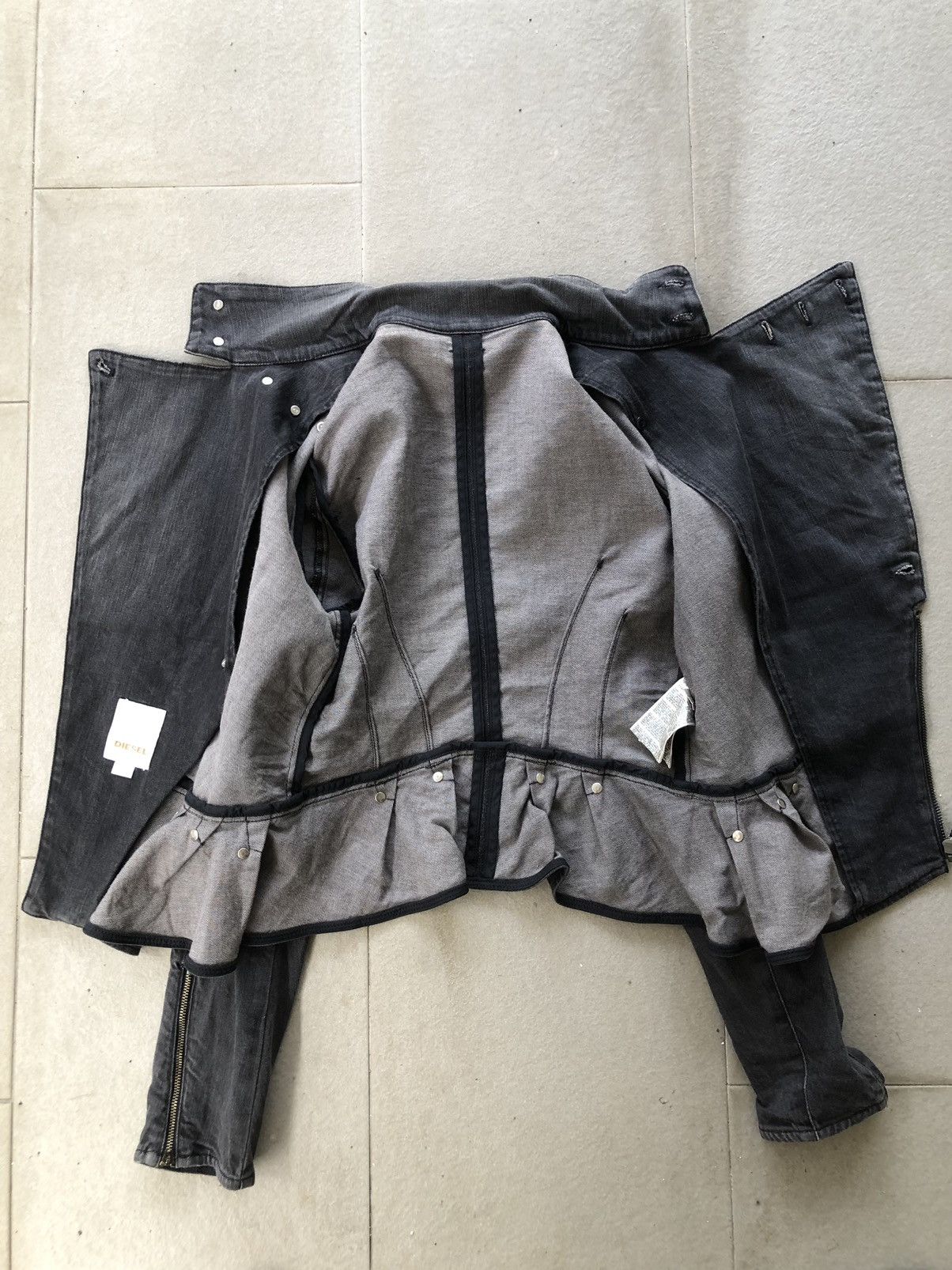 Diesel women size S denim biker jacket