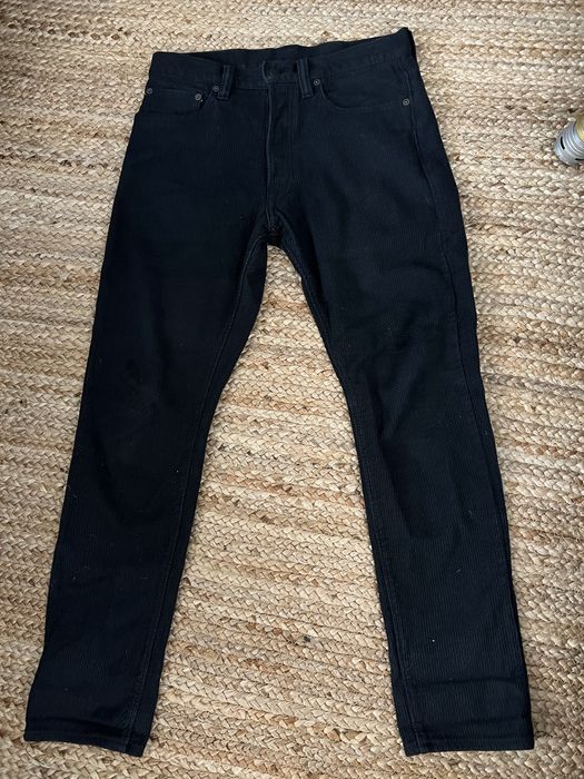 Pure Blue Japan Double Black Sashiko Selvedge Pant - Relaxed Tapered ...