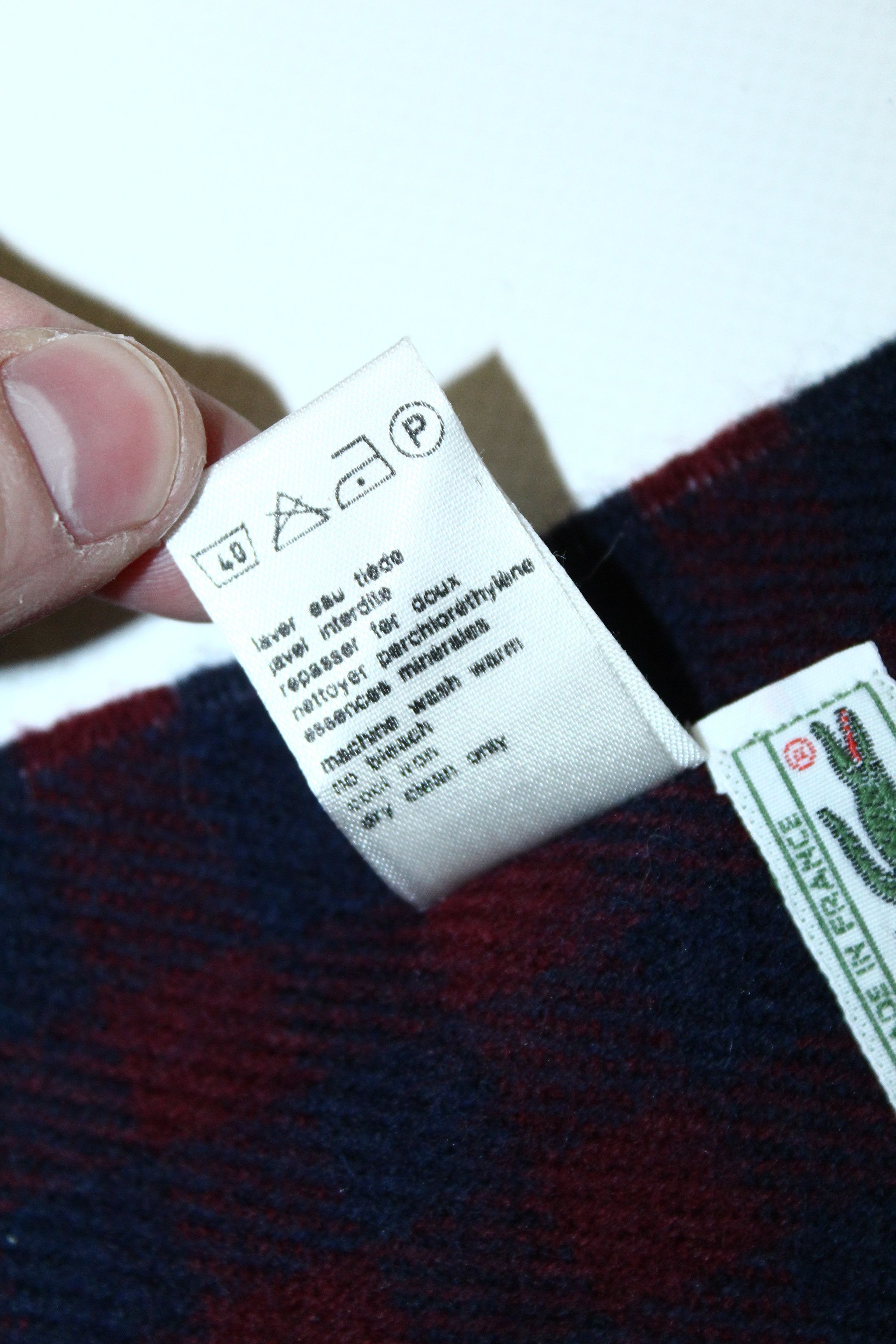 Lacoste VTG 🔥Chemise Lacoste Checkered Wool Blend Scarf Size ONE SIZE - 6 Thumbnail