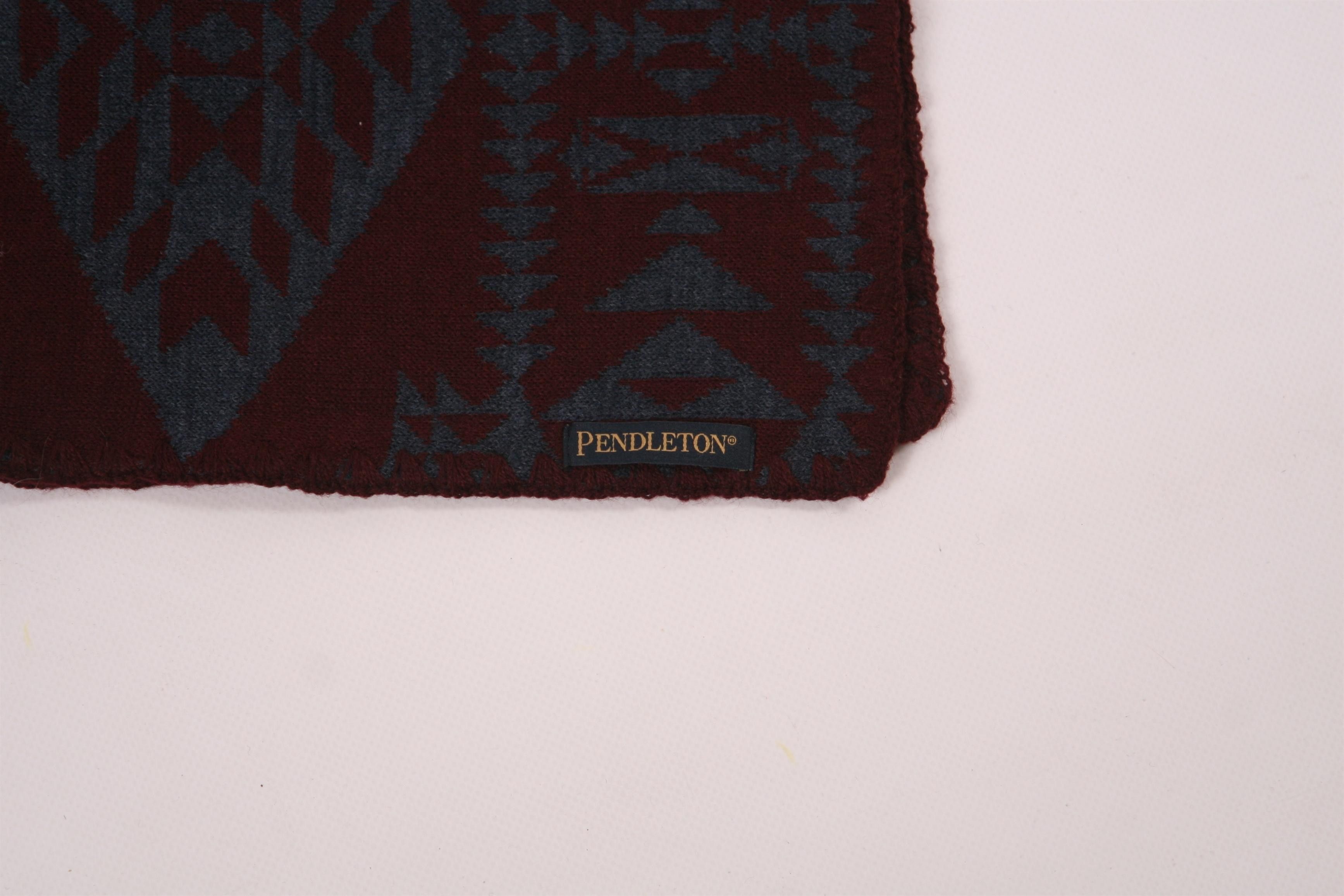 Pendleton 🔥 VTG 🔥 Pendleton Navajo Patterns Knitted Acrylic Scarf Size ONE SIZE - 3 Thumbnail