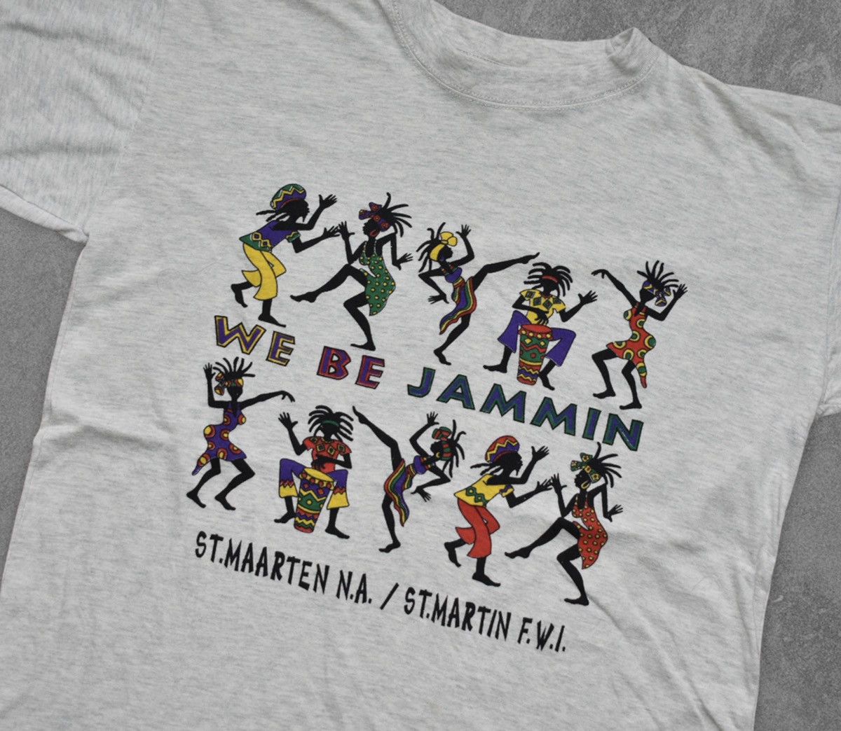 Vintage Vintage ‘We Be Jammin’ St. Maarten/St Martin T-shirt (L) Size US L / EU 52-54 / 3 - 2 Thumbnail