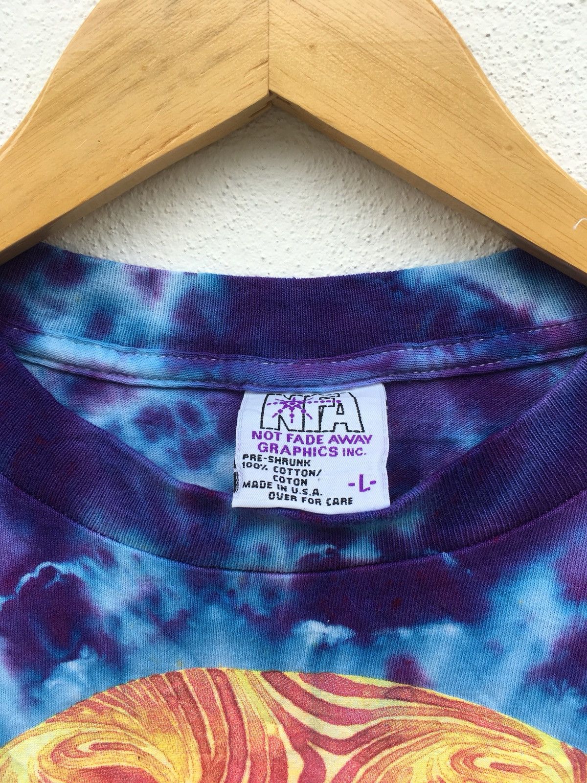 Band Tees × Vintage Vintage 90s Jimmy Hendrix Tie Dye Shirt Size US L / EU 52-54 / 3 - 6 Thumbnail