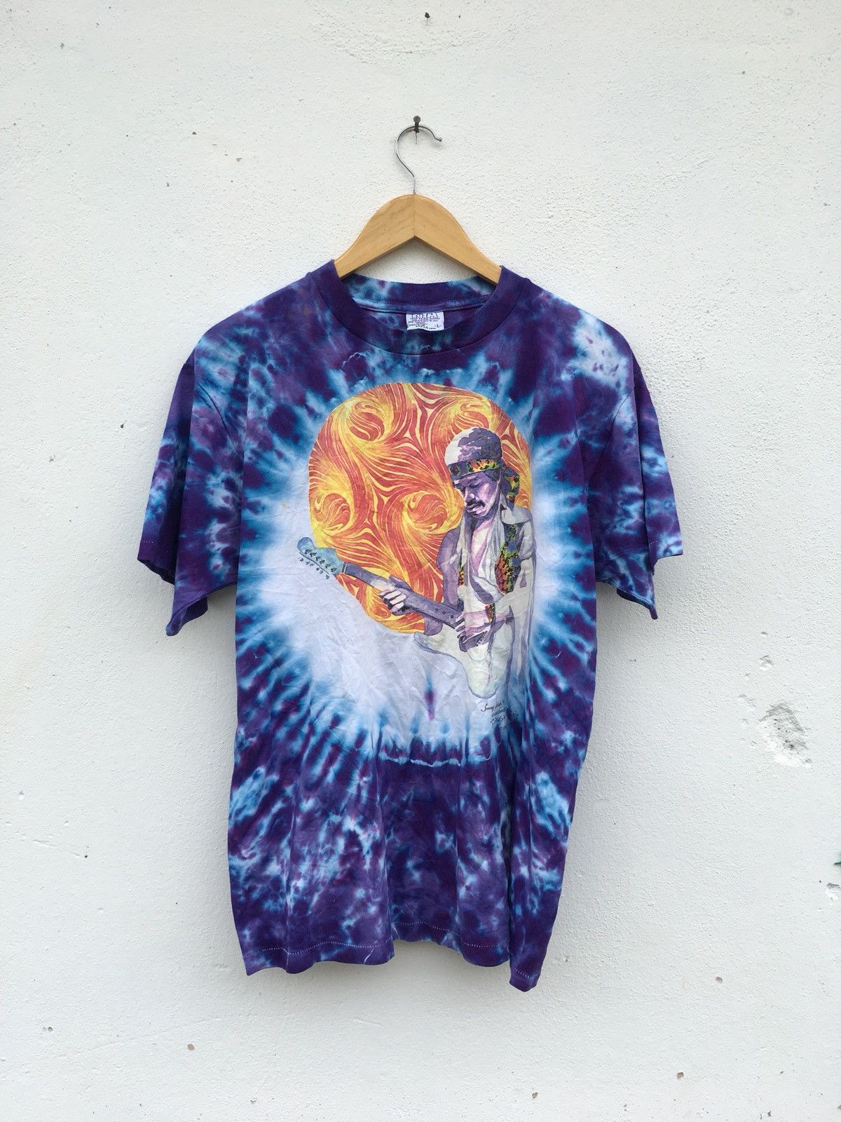 Band Tees × Vintage Vintage 90s Jimmy Hendrix Tie Dye Shirt Size US L / EU 52-54 / 3 - 1 Thumbnail