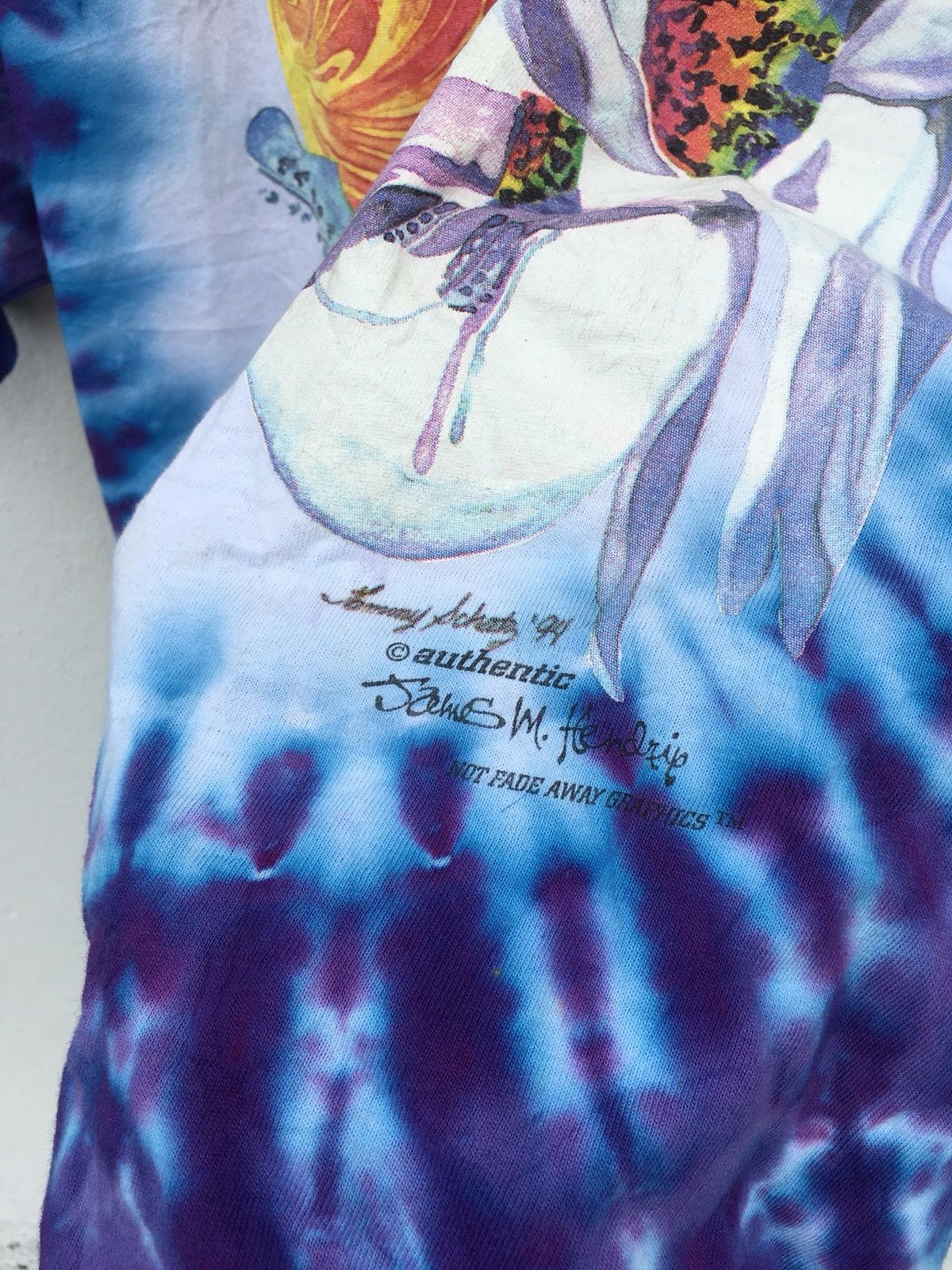 Band Tees × Vintage Vintage 90s Jimmy Hendrix Tie Dye Shirt Size US L / EU 52-54 / 3 - 5 Thumbnail
