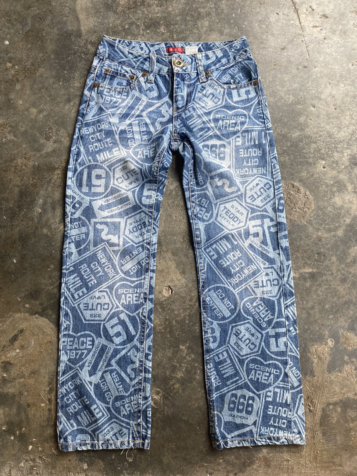 Japanese Brand W.A.Z.P Fullprint Jeans Size US 29 - 1 Thumbnail